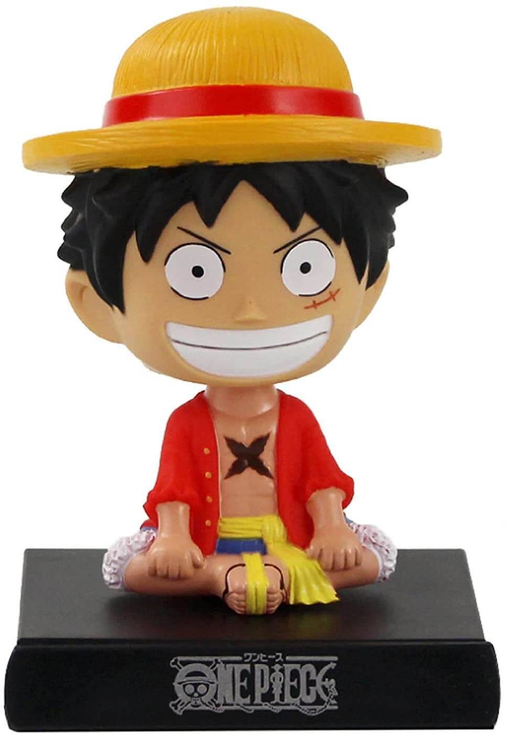 AweStuffs Monkey D Luffy One Piece Phone Holder Car Decoration Bobblehead Action Figure