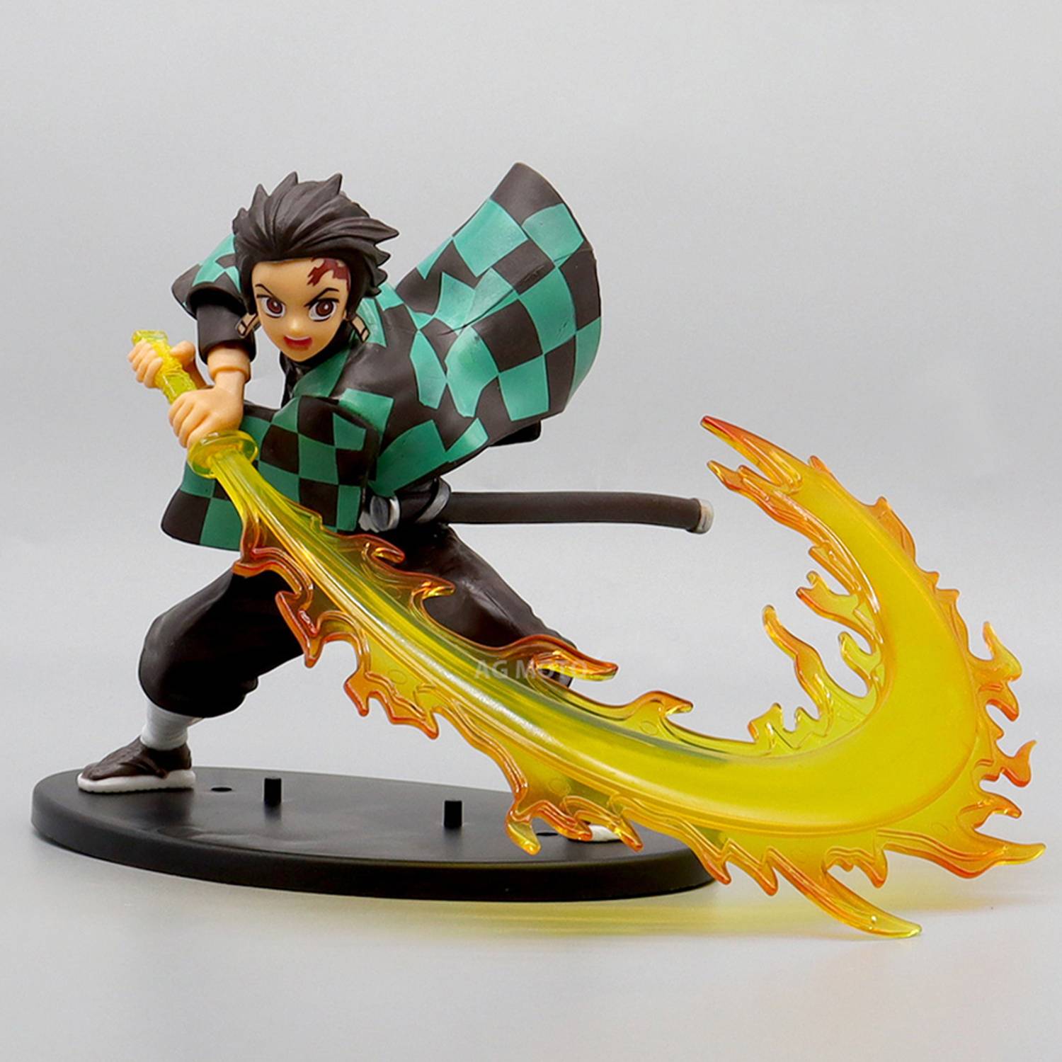 AG MOTO Demon Slayer Tanjiro Kamado Action figure Standing with firesword toys for kids