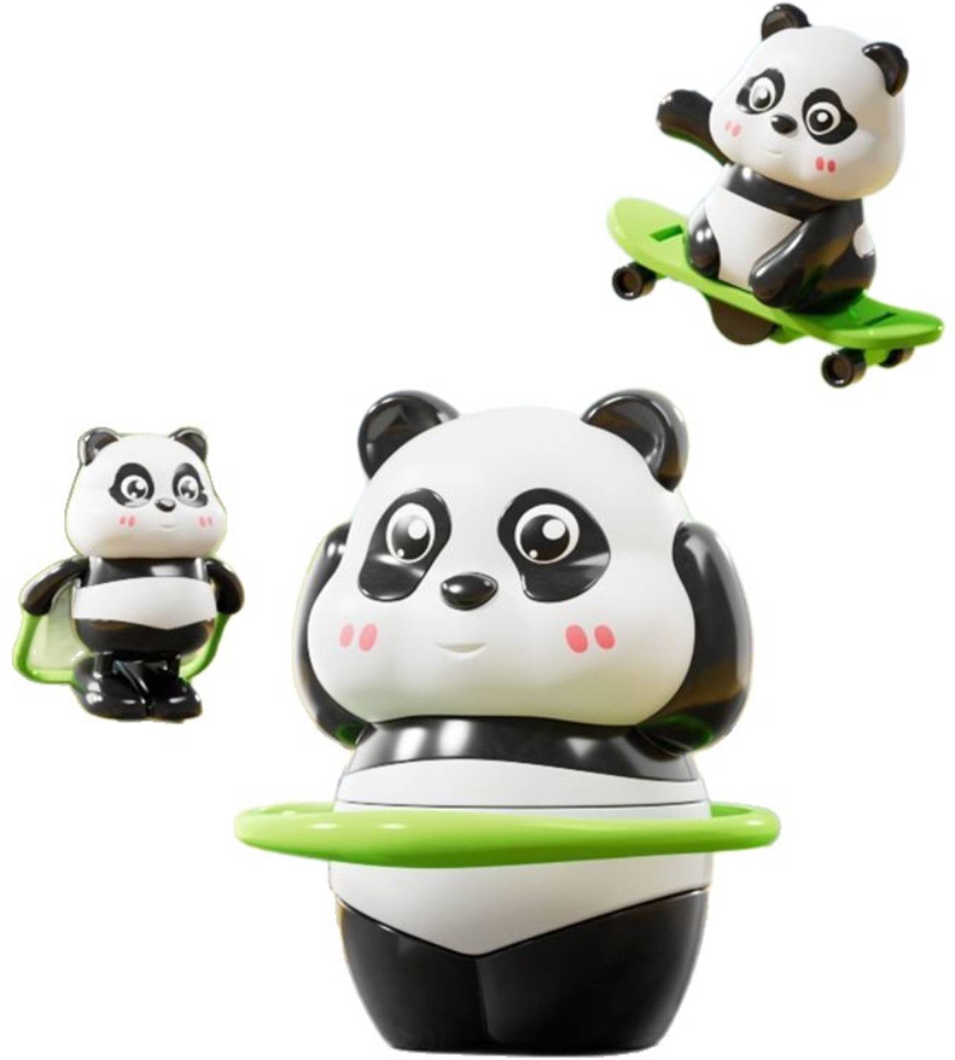 KRS Panda Toy Set 3PCS Wobbling Action Figures Gift Pack Age 3+ - Image 2