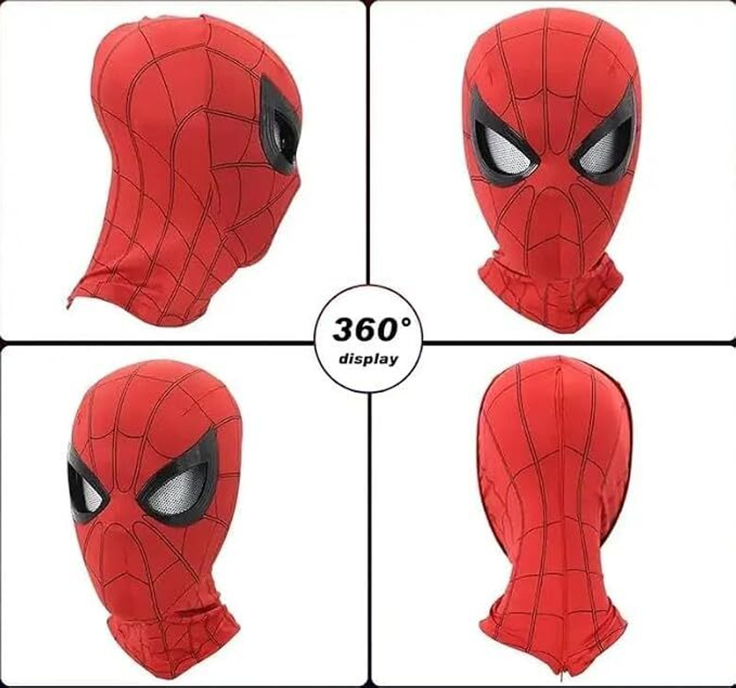 Image of ToonyVerse Anime Superhero Mask with Blinking Eyes Jaw Motion Headgear for Cosplay Adults Kids