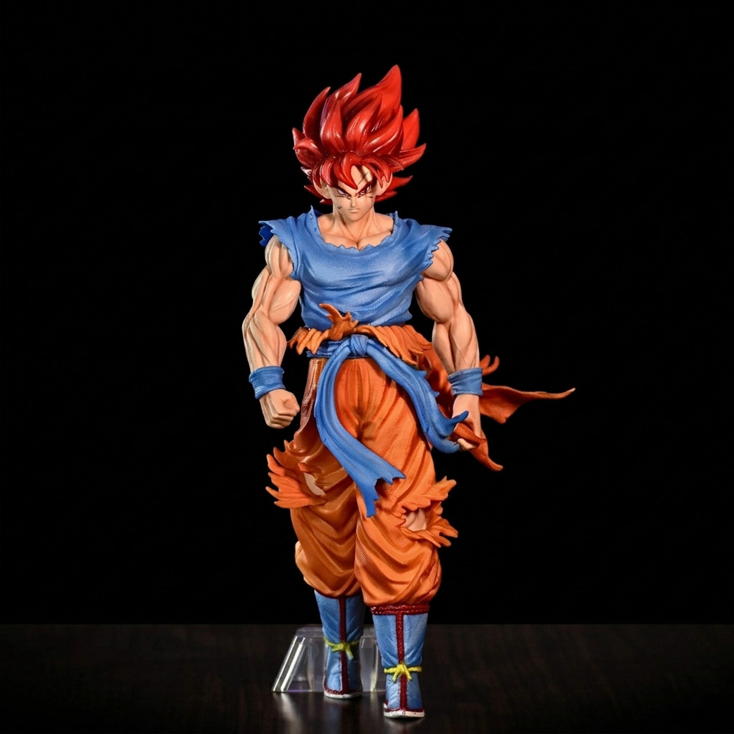 ToonyVerse Anime SON GOKU RED HAIR ICONIC ACTION FIGURE 30cm