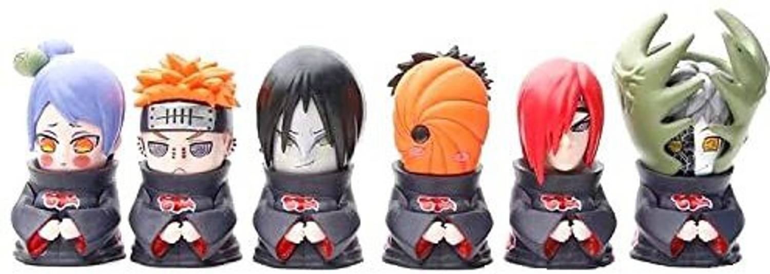 RVM Toys Set of 6 Naruto Akatsuki Anime Figures 9-10 cm Toy for