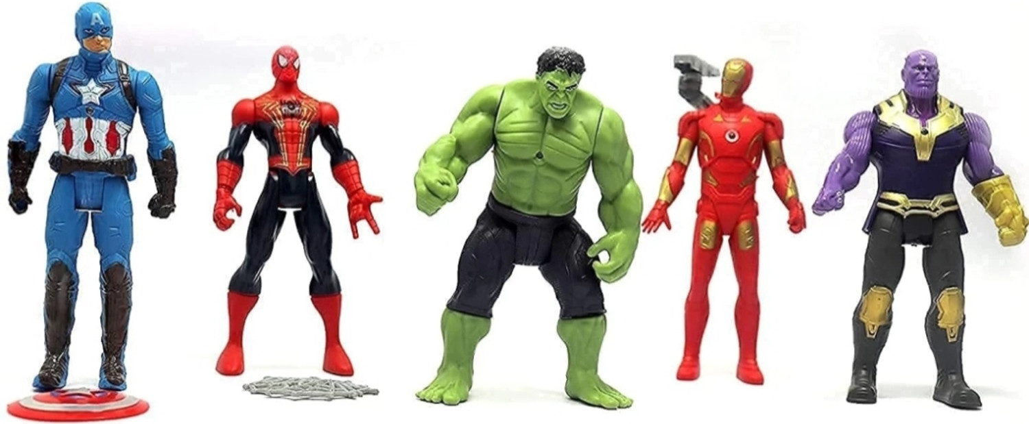 Image of camin Avengers Superhero action figure toy set of 5 for kids