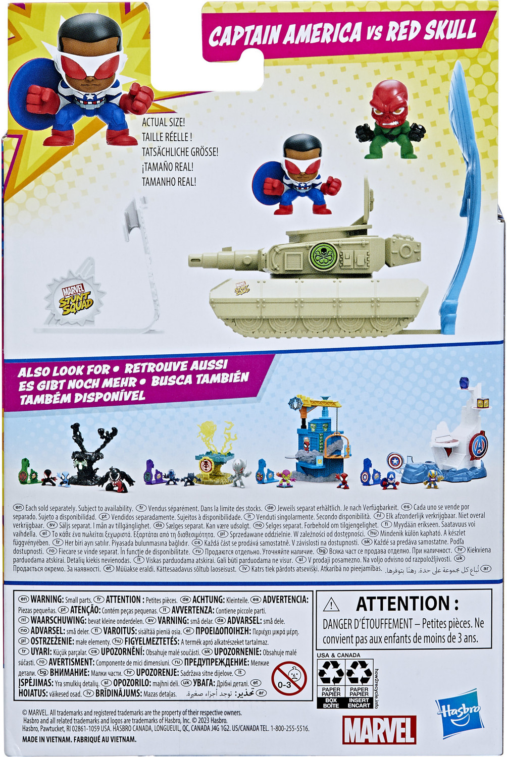 Image of MARVEL Stunt Squad Captain America vs. Red Skull Playset Toys for Kids