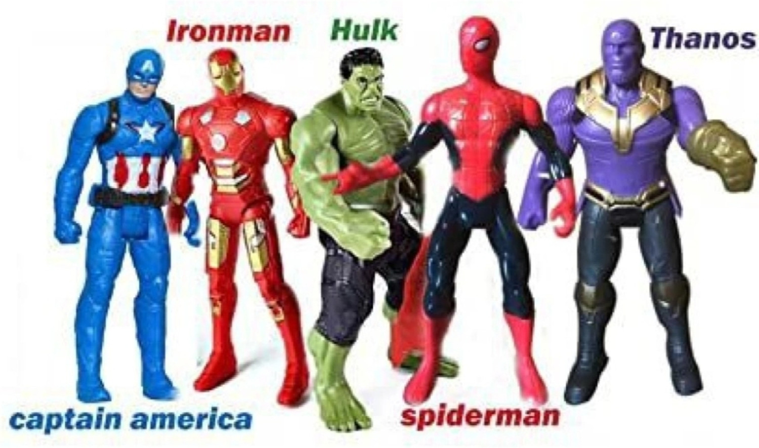 Image of camin Avengers Superhero action figure toy set of 5 for kids