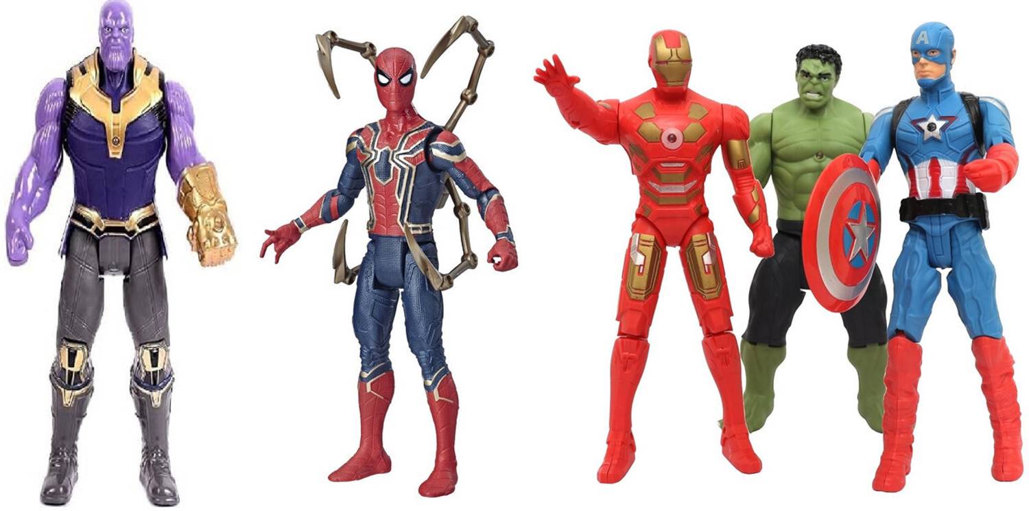KHYALI Avengers Toys For Kids|Set of 5 Twist & Move Super Hero