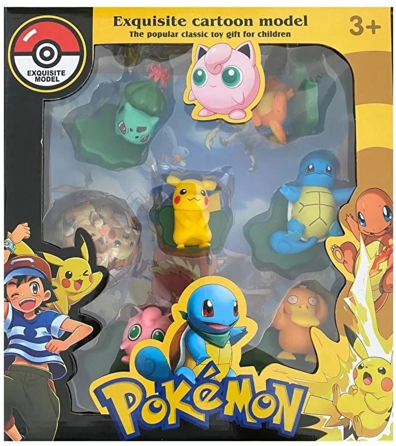 Image of CrazyBuy Pokemon Collectible Toy Set, Pikachu Cartoon Figure, Unique Toy- 7PCS