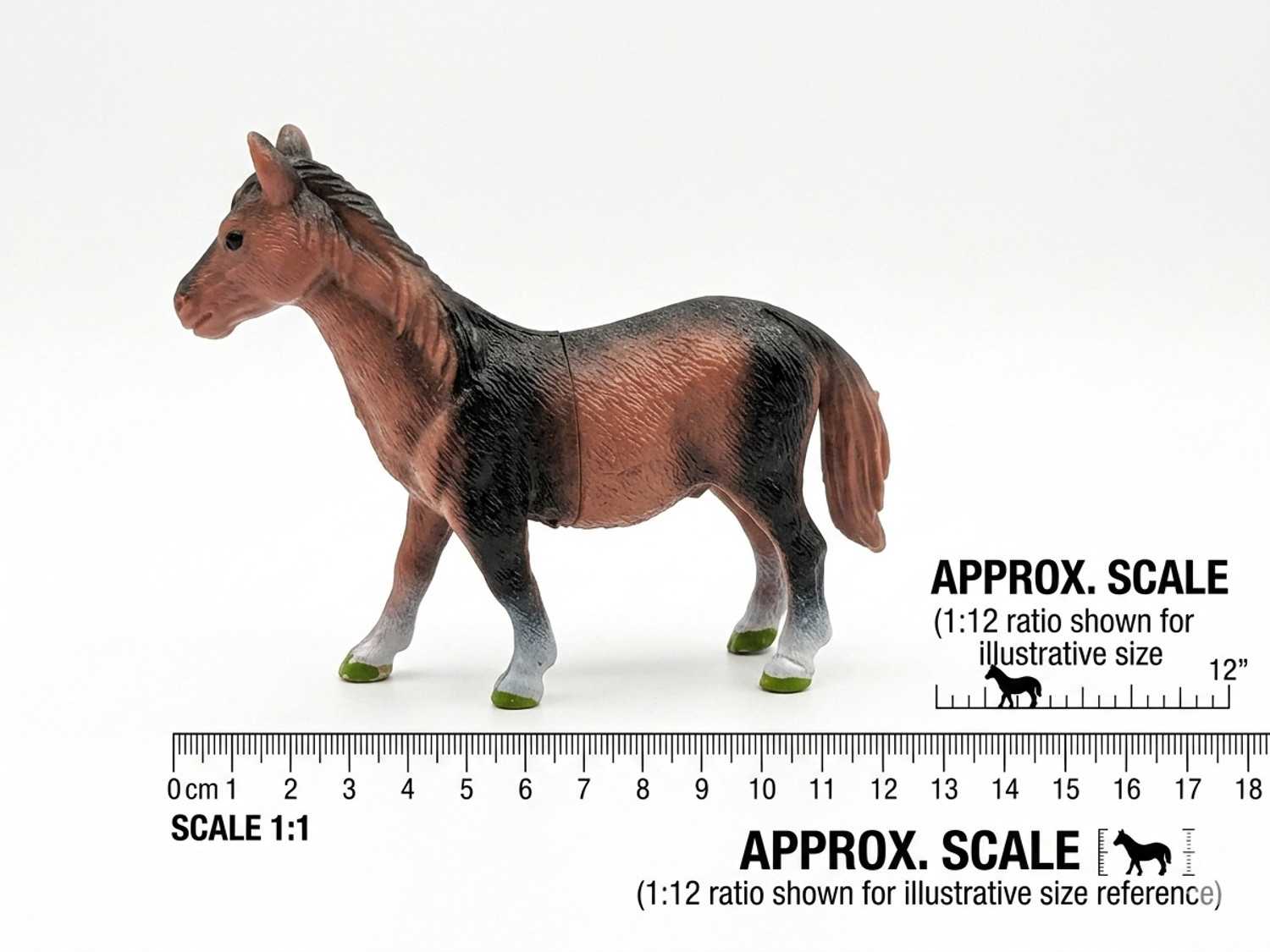 Image of Nexkidz Realistic Animal Figures - Buffalo, Horse and Rat Toy Set for Kids