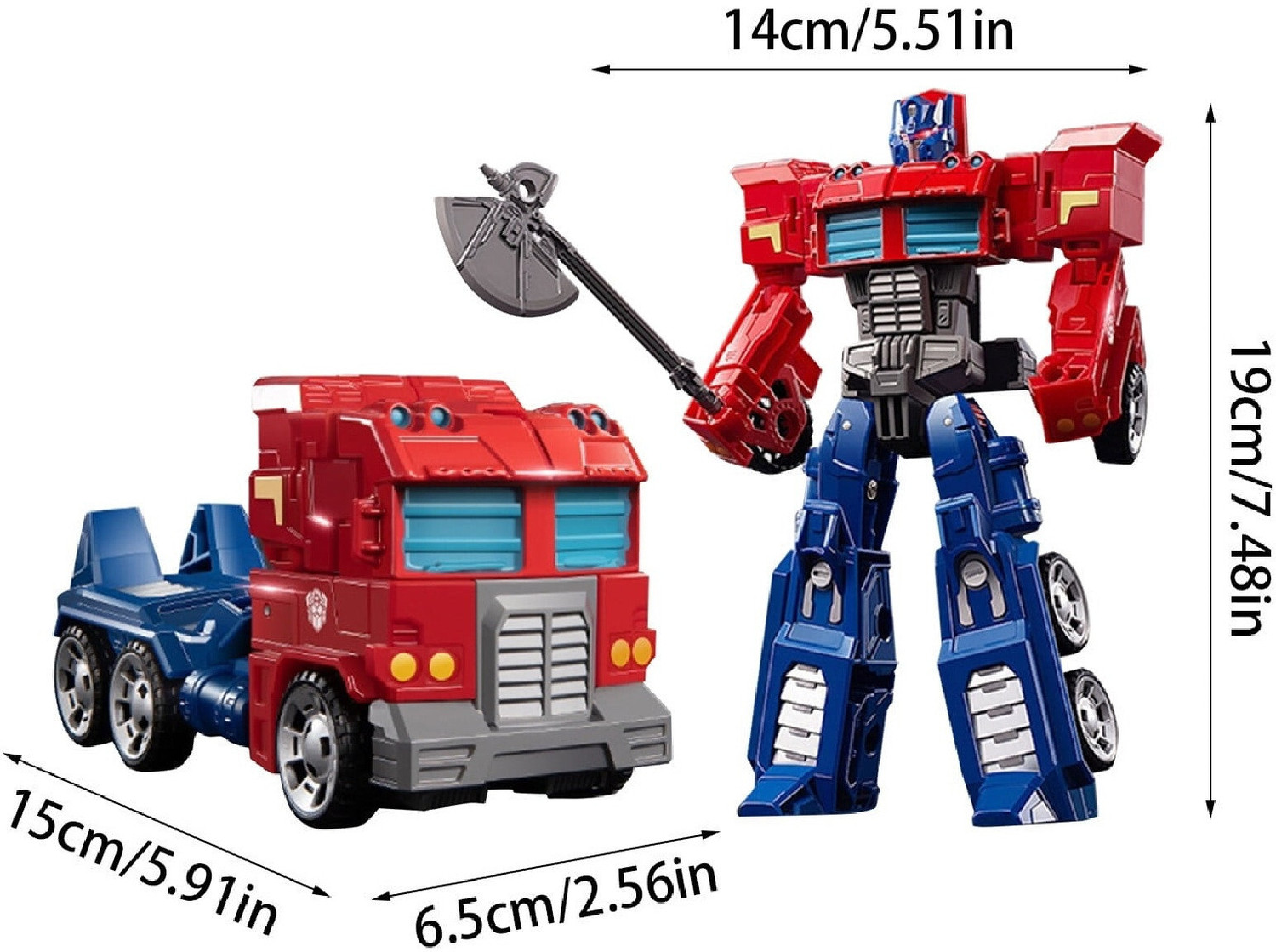 Image of Delite Mecha Machines Transformation Prime Truck Robot Aliens Movie Action Toy Figure