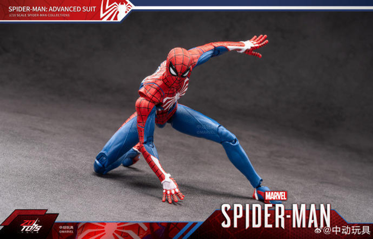 Image of FOZZO-SK ZD Toys Spiderman Advanced Suit Action Figure 15cm Premium Box Set & Accessories