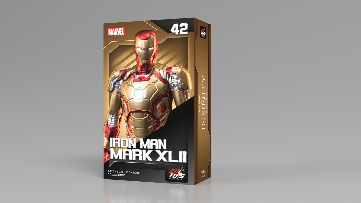 Image of MARVEL Iron Man Mark 42 Action Figure, 4-Inch Interchangeable Parts, Collectibles