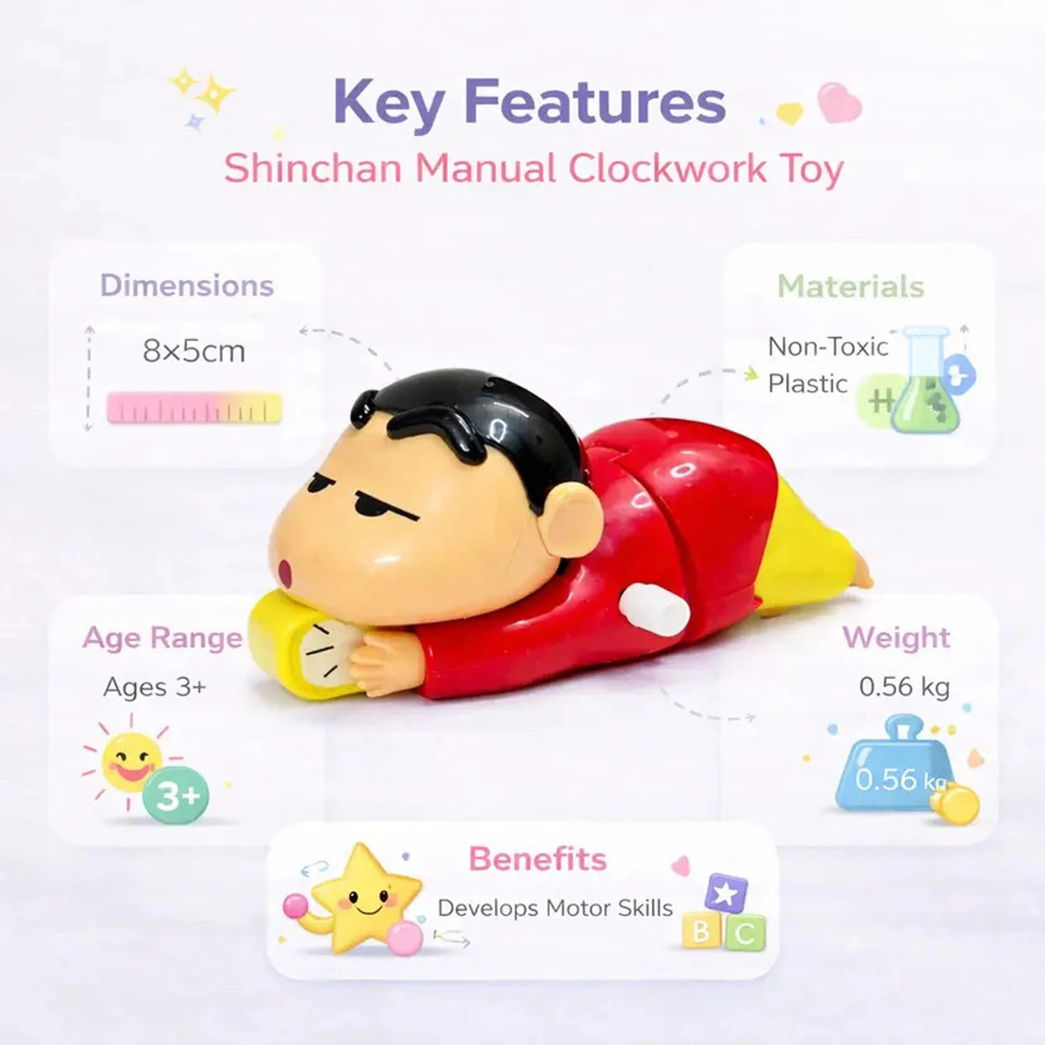 Image of 7u7 Shinchan Crawling Toy | Moving Action Figure | Crayon Shinchan Anime Toy Gift