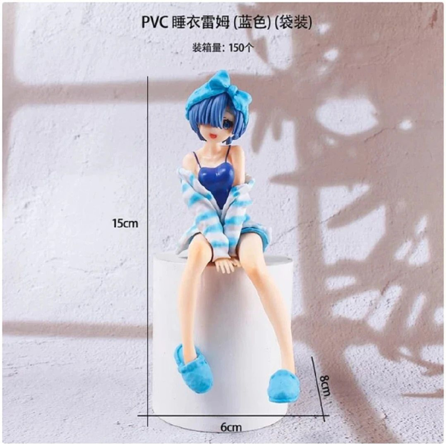 Image of SSAppliances Anime Rem Action Figure - Room Wear Blue | Study Table & Office Desk Decoration