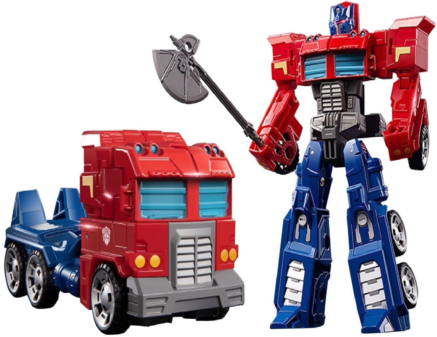 Image of Delite Mecha Machines Transformation Prime Truck Robot Aliens Movie Action Toy Figure
