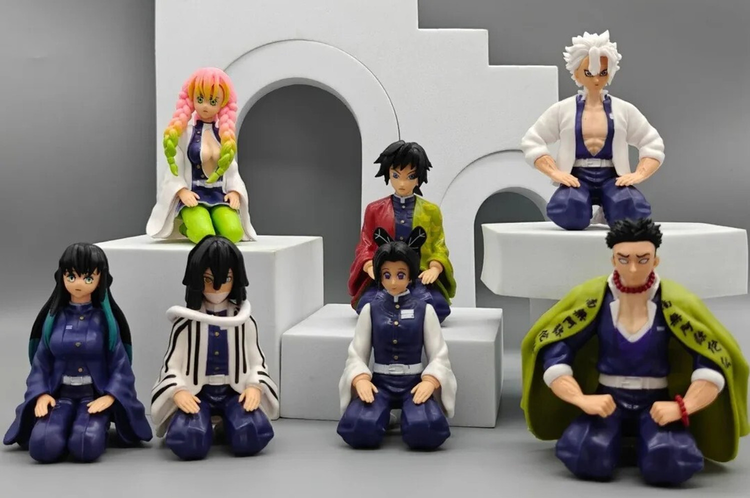Image of ToonyVerse Anime Demon Slayer set of sitting 6 PSC SET
