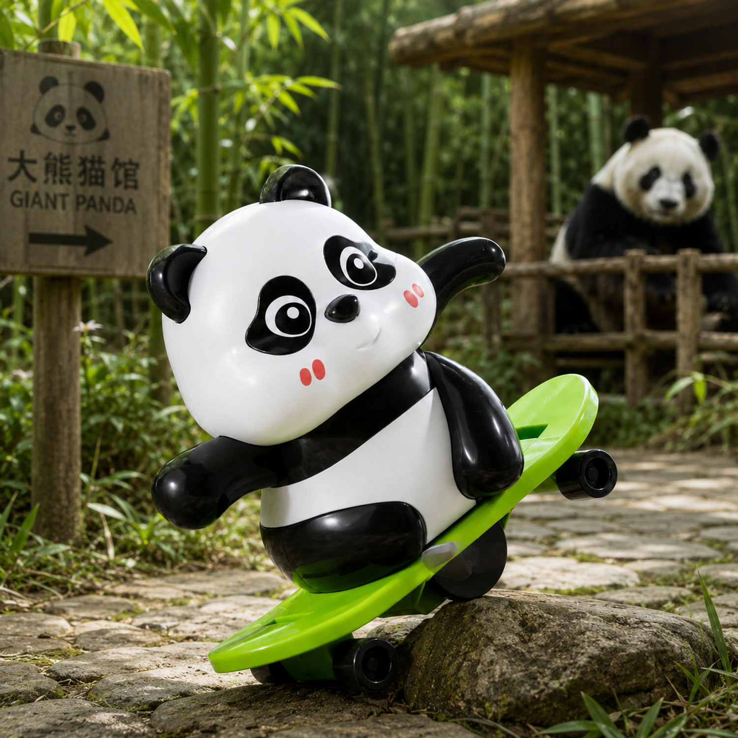 Image of TOYCROWN 3-in-1 Cute Moving Panda Action Toy for Girls & Boys