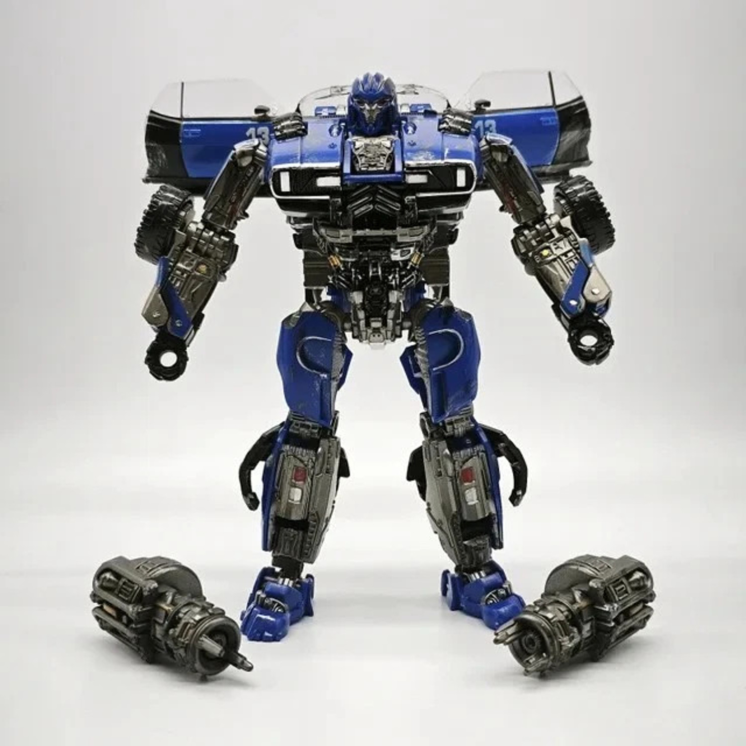 Image of Metaformation 7 Inch Alloy Transforming Robot Car Toy Action Figure for Kids 8+ Years (Blue)