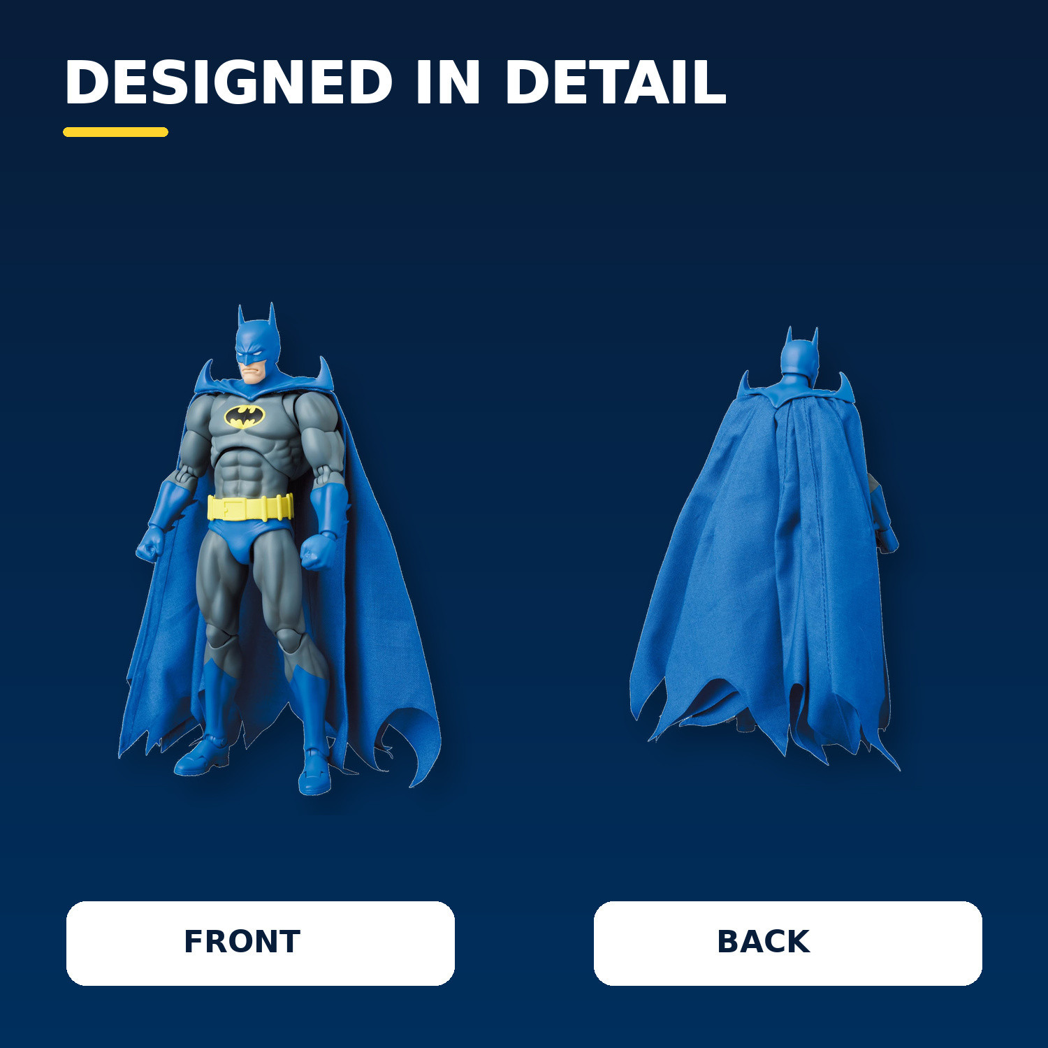 Image of TOYRENTTO Batman 6-Inch Action Figure Poseable Collectible with Soft Fabric Cape for Kids