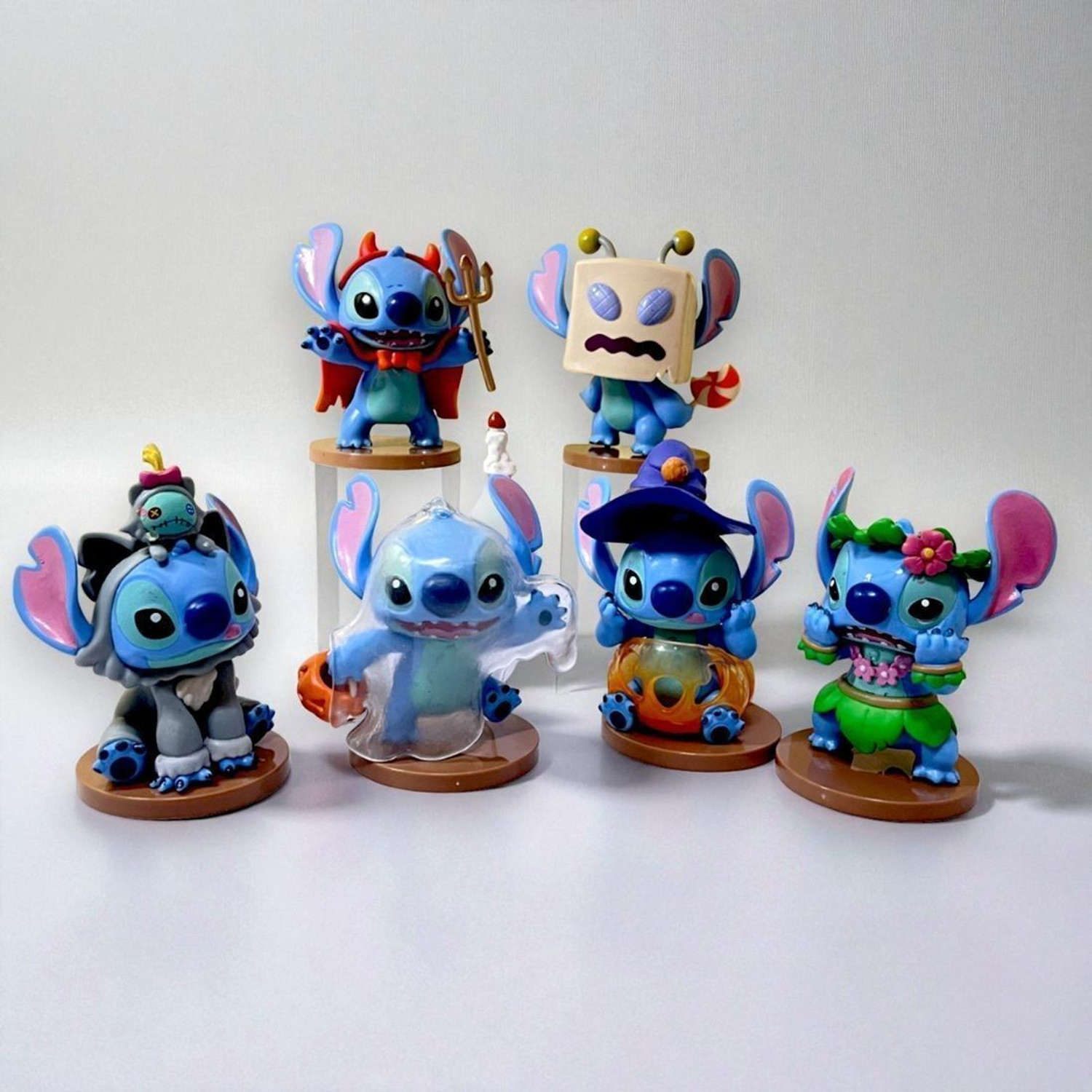 Image of SSAppliances Stitch Action Figures Set (6 PCS) |Stitch Collectible Figurines | Mini Stitch