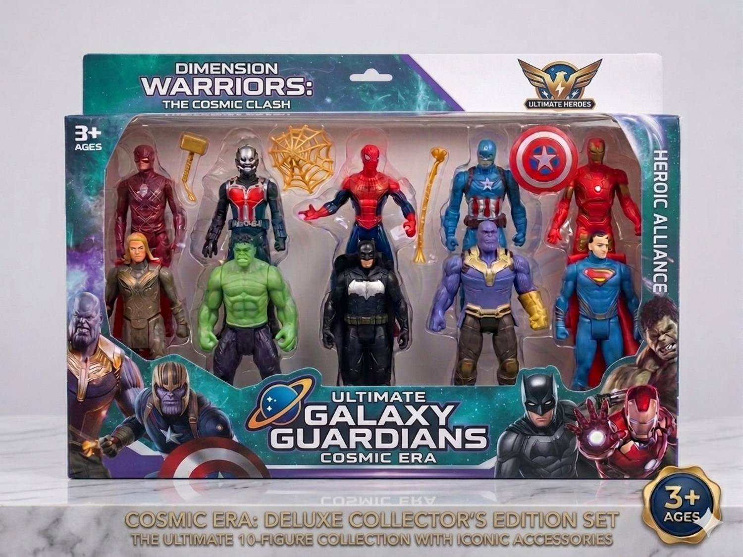 BAIRNINO Avengers Superhero Action Figure Toy Set of 10 | Heroes