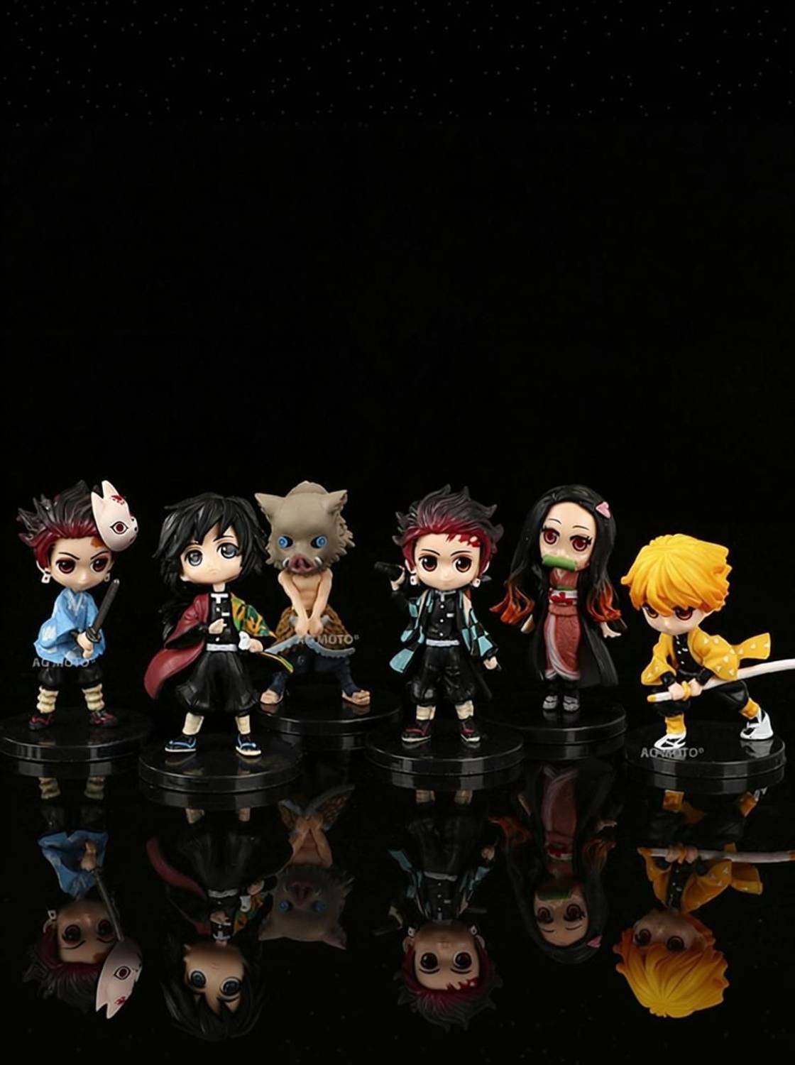 AG MOTO Demon Slayer Anime Action Figures Set 6.5 to 7cm Tanjiro