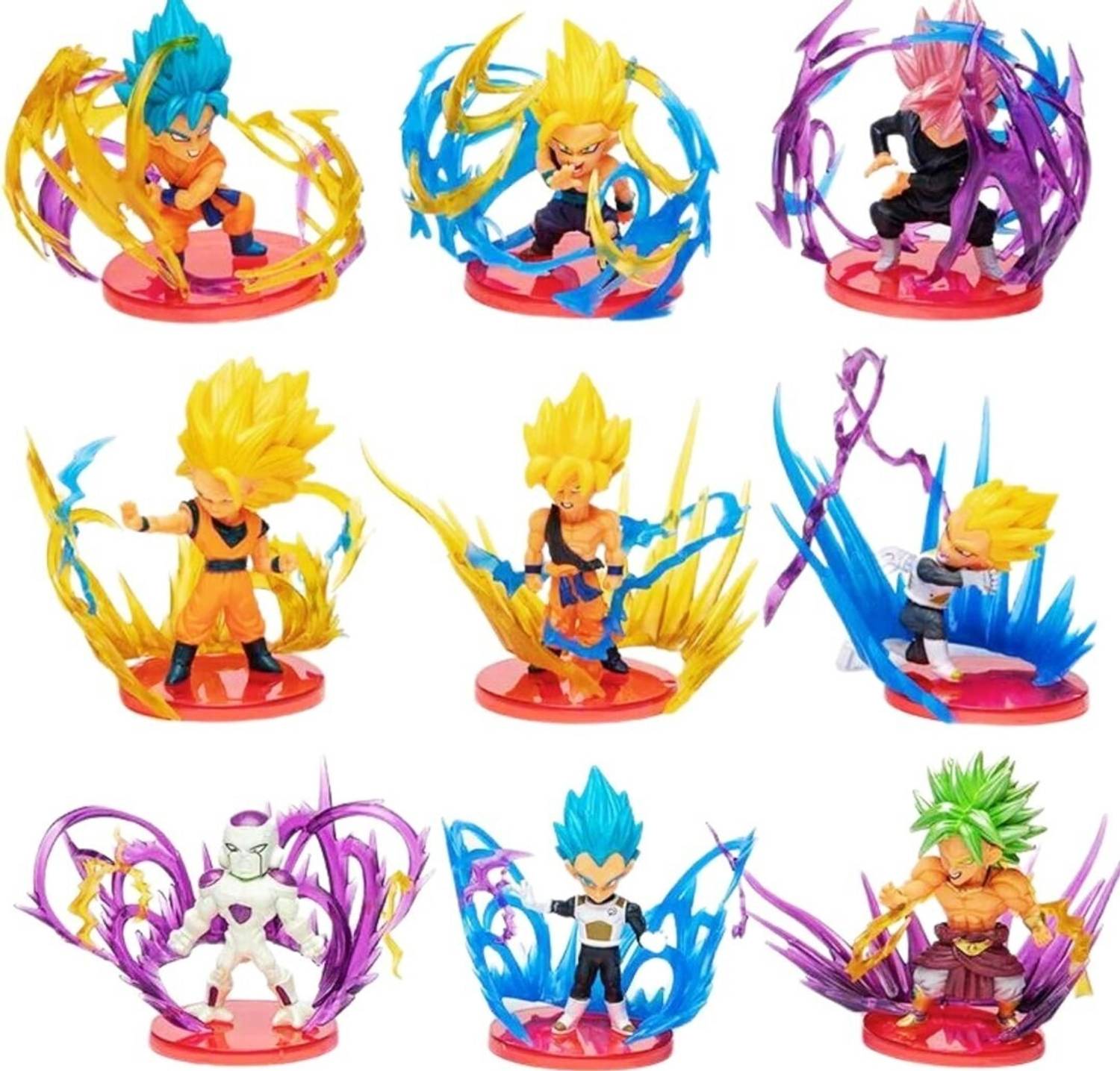 Thrifx Premium Goku Action Figures Set of 9 Size 9-10 Cm Goku Toys