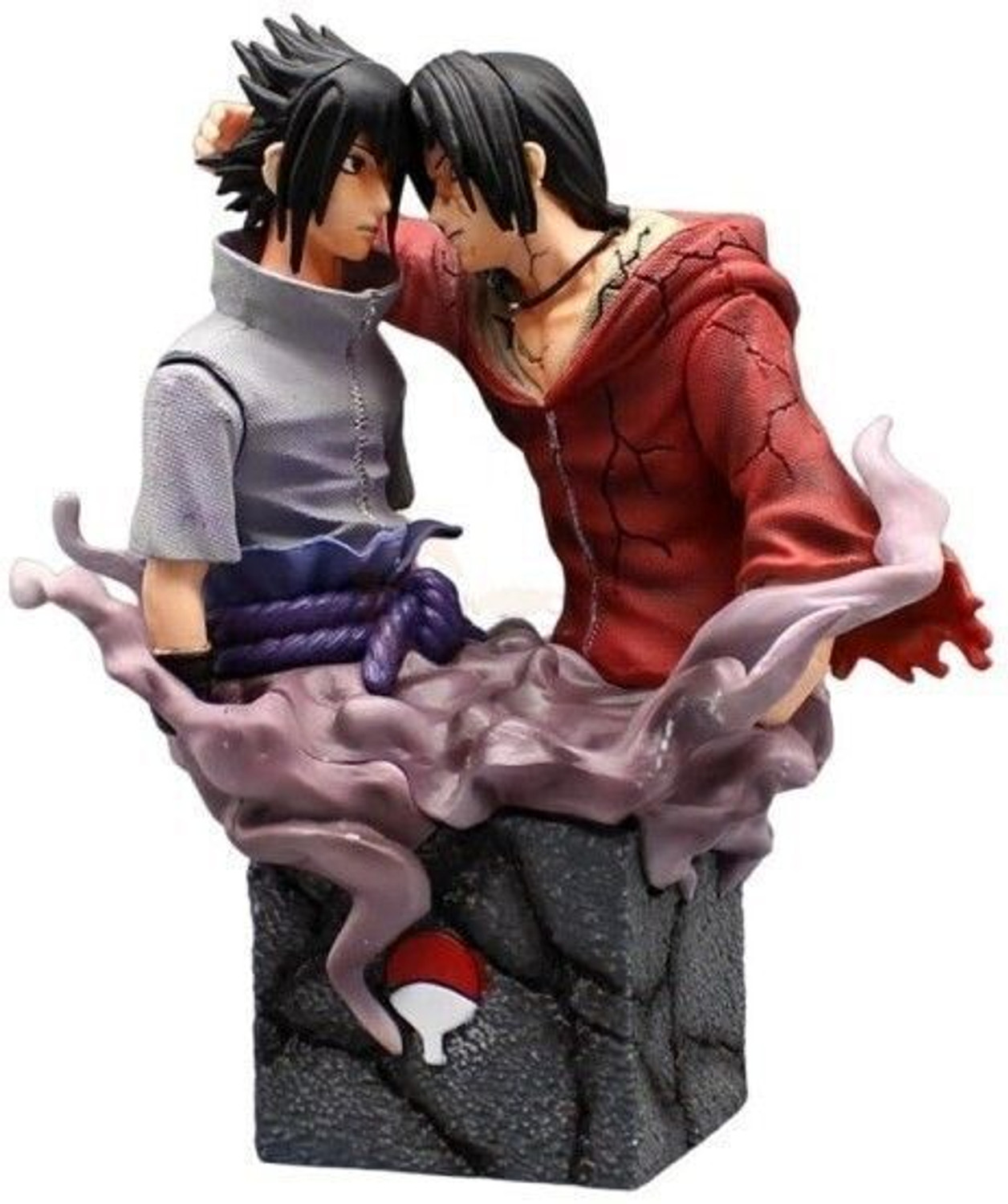 Image of AniVerseXSasuke & Itachi Stone Base 18cm Action Figure (Multicolor)