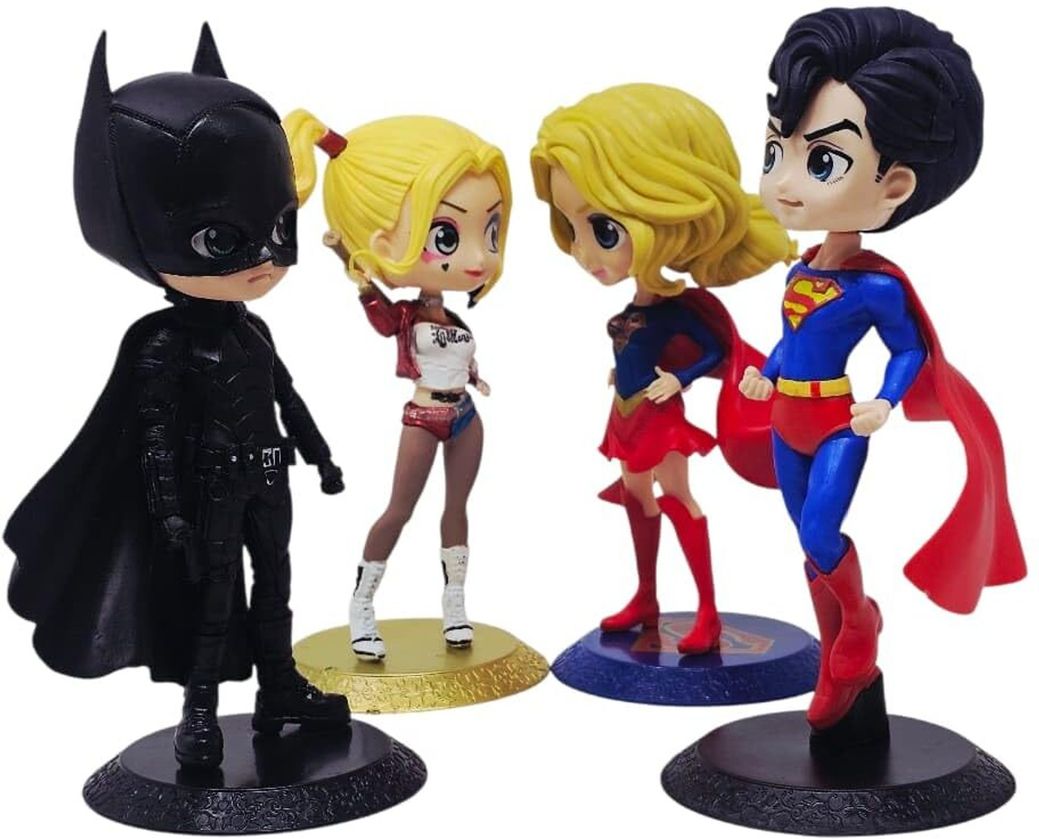 Image of Vishmita Collectible Figurine Set, Superhero Action Figures, 4 Piece Collection