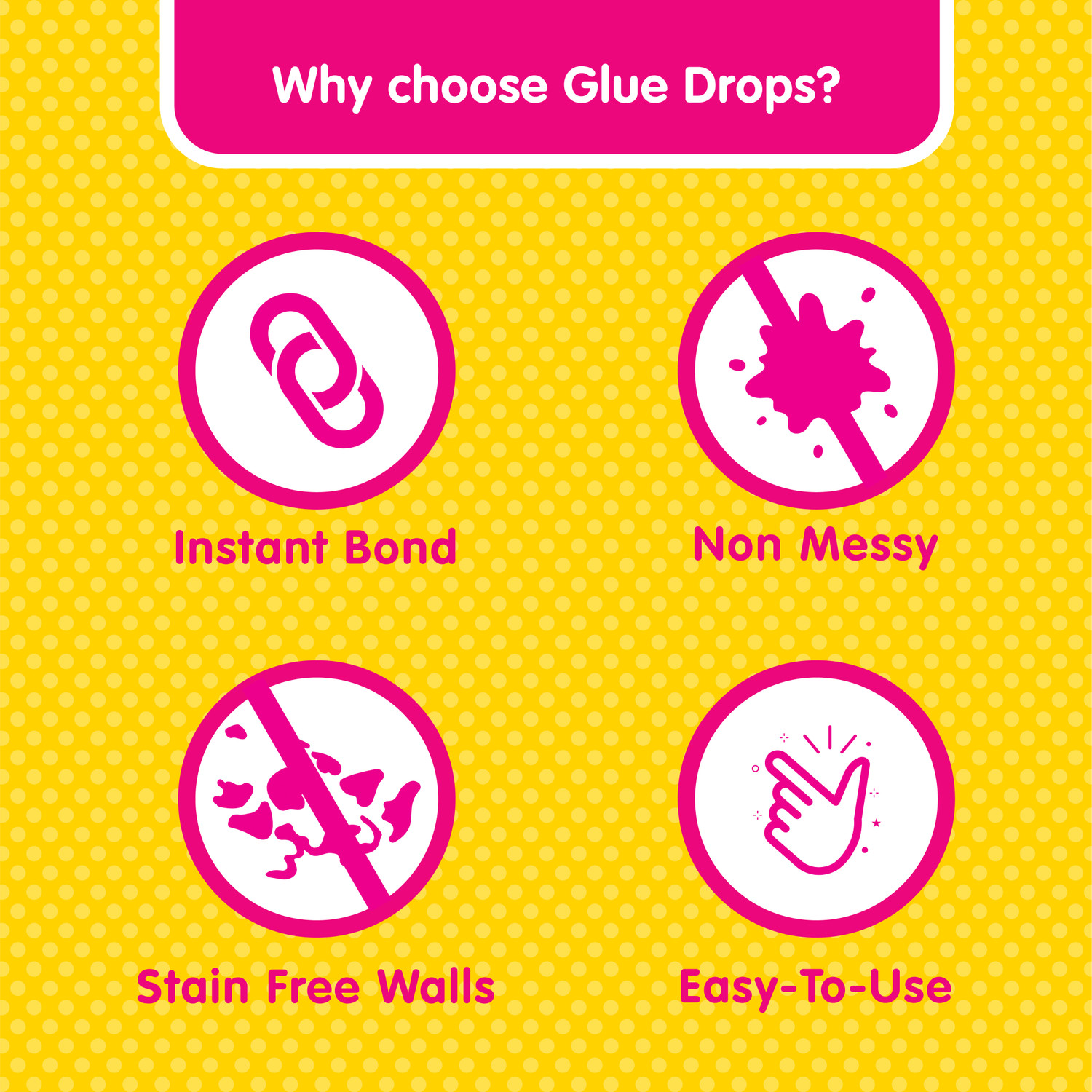 Image of FEVICOL Non-Toxic, Acid Free, Child Friendly Glue Drops For Instant & Non Messy - Peel, Apply & Stick 24 Glue Drops