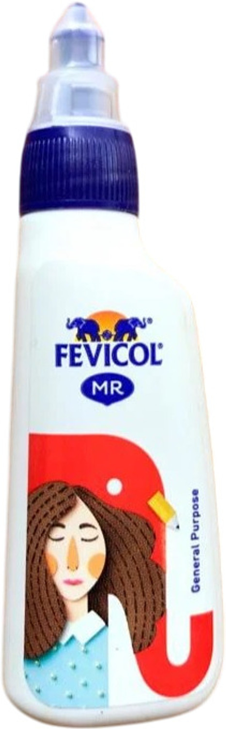 Image of FEVICOL Easily peels away from hands and clothes for quick cleanup | MR Easy Flow Squeeze Bottle Ultimate Adhesive for Student's Project & Craft Work (Set of 5, White)