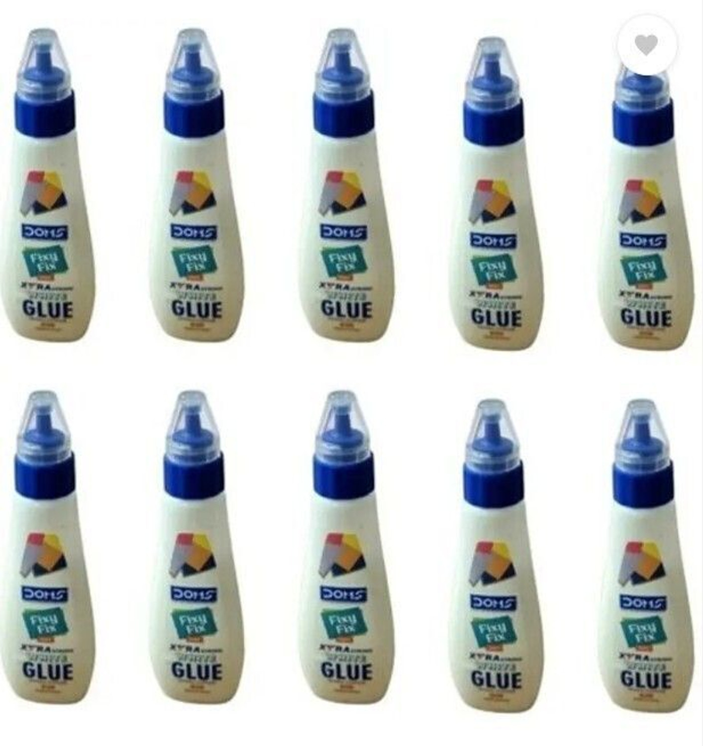 Image of DOMS NA Fixy Fix Easy Xtra Strong white glue Units of 20Gm (Set of 10, White)