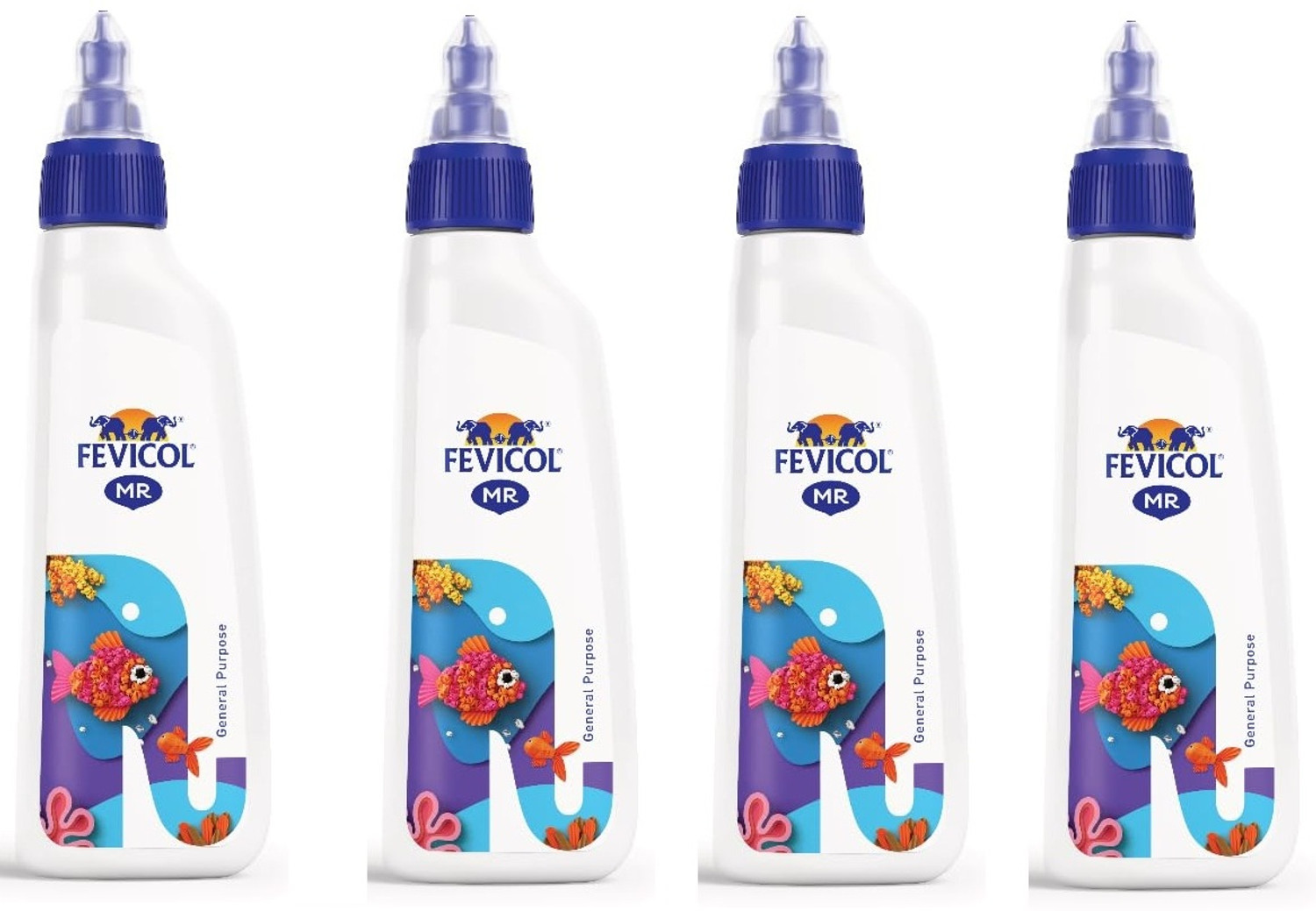 FEVICOL MR 120g Craft Glue | Ultimate Adhesive| DIY Art & Craft | Easy to use Pack Of 4 Adhesive