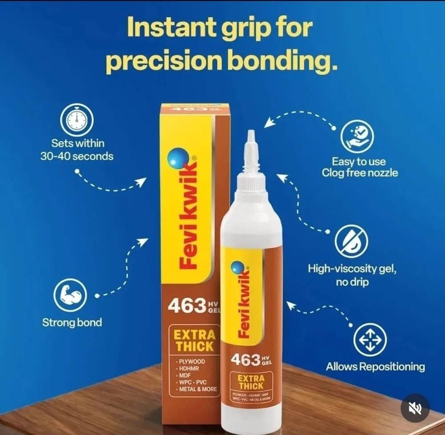 FEVIKWIK 463 Quick Fix High Strength Adhesive - Image 4