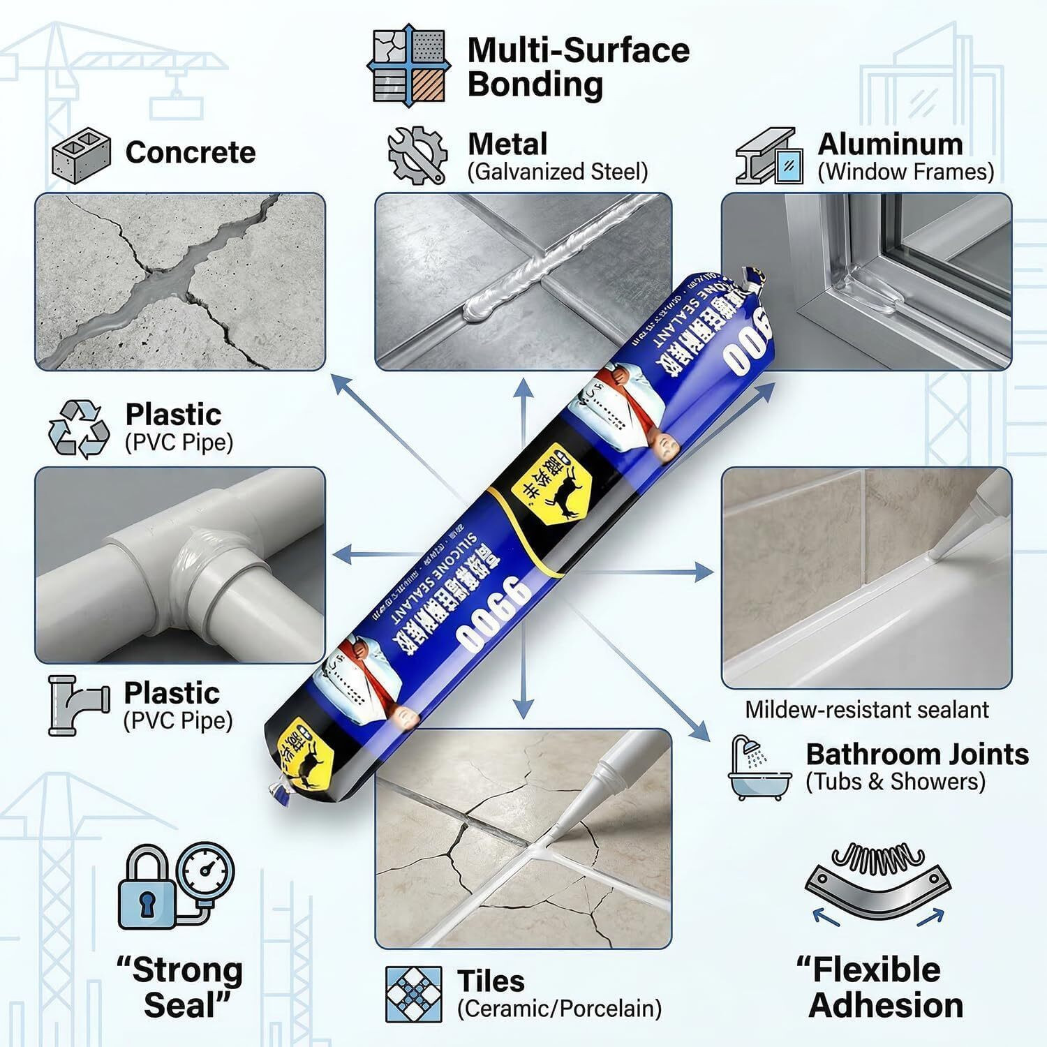 Image of HGCARTIFY Waterproof Silicone Sealant,HIGH STRENGTH SILICON SEALNT Adhesive