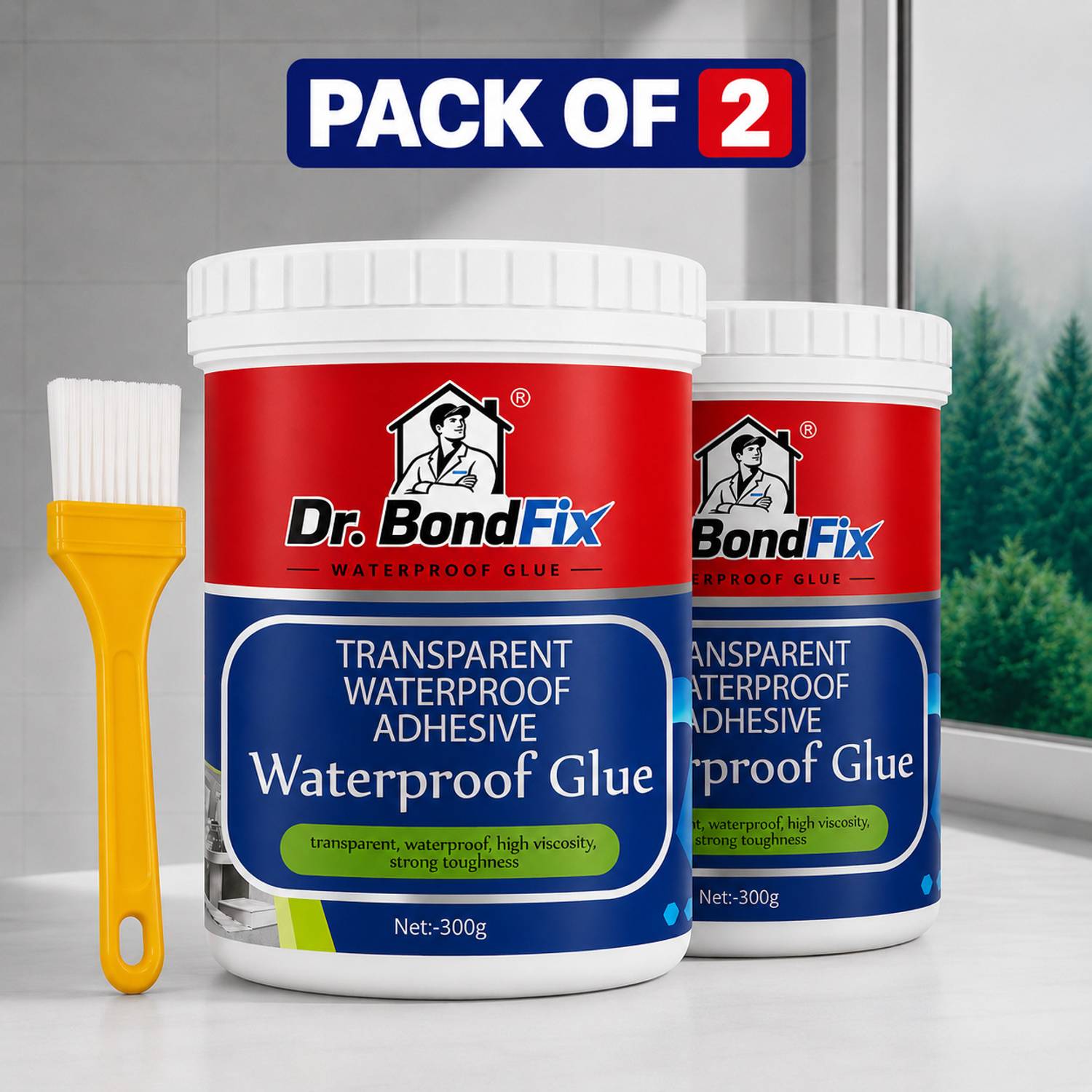 Dr.BondFix Roof Leak & Wall Crack Repair Waterproof Transparent Adhesive Glue Adhesive (600 g) deal from flipkart