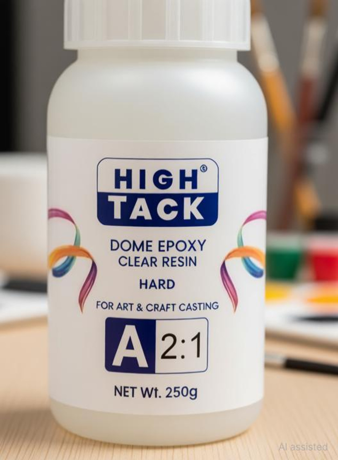 Image of High Tack Dome Epoxy Clear Resin Kit 2:1 Ratio | For Art and Craft Casting 250g+125g. Adhesive