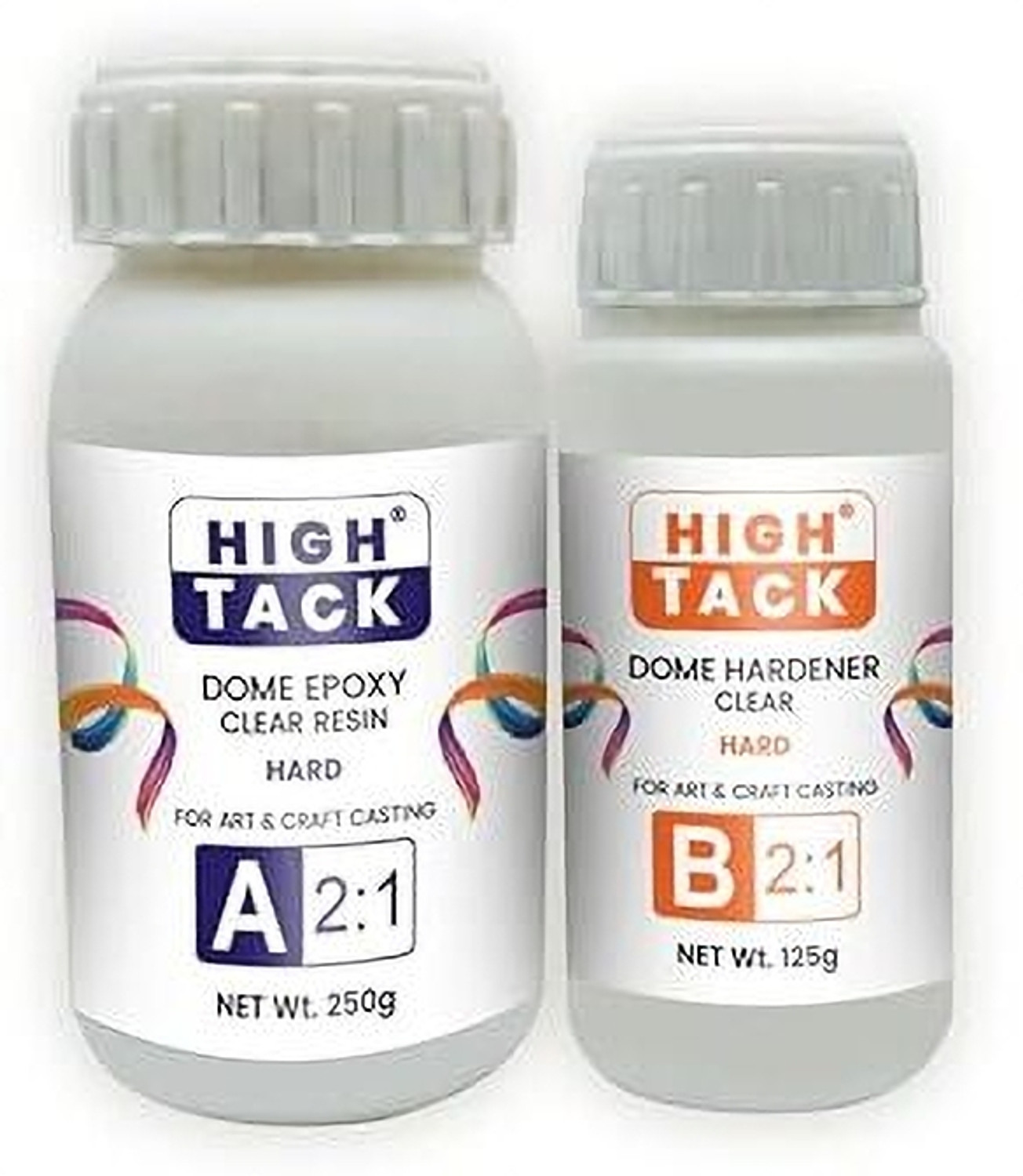 Image of High Tack Dome Epoxy Clear Resin Kit 2:1 Ratio | For Art and Craft Casting 250g+125g. Adhesive