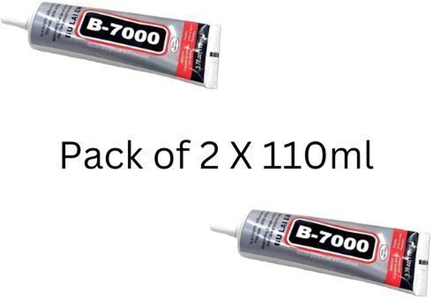 Balaji Retails B-7000 Multi-Purpose Transparent Glue for Jewellery, Shoes, Crafts (Pack of 2) Adhesive
