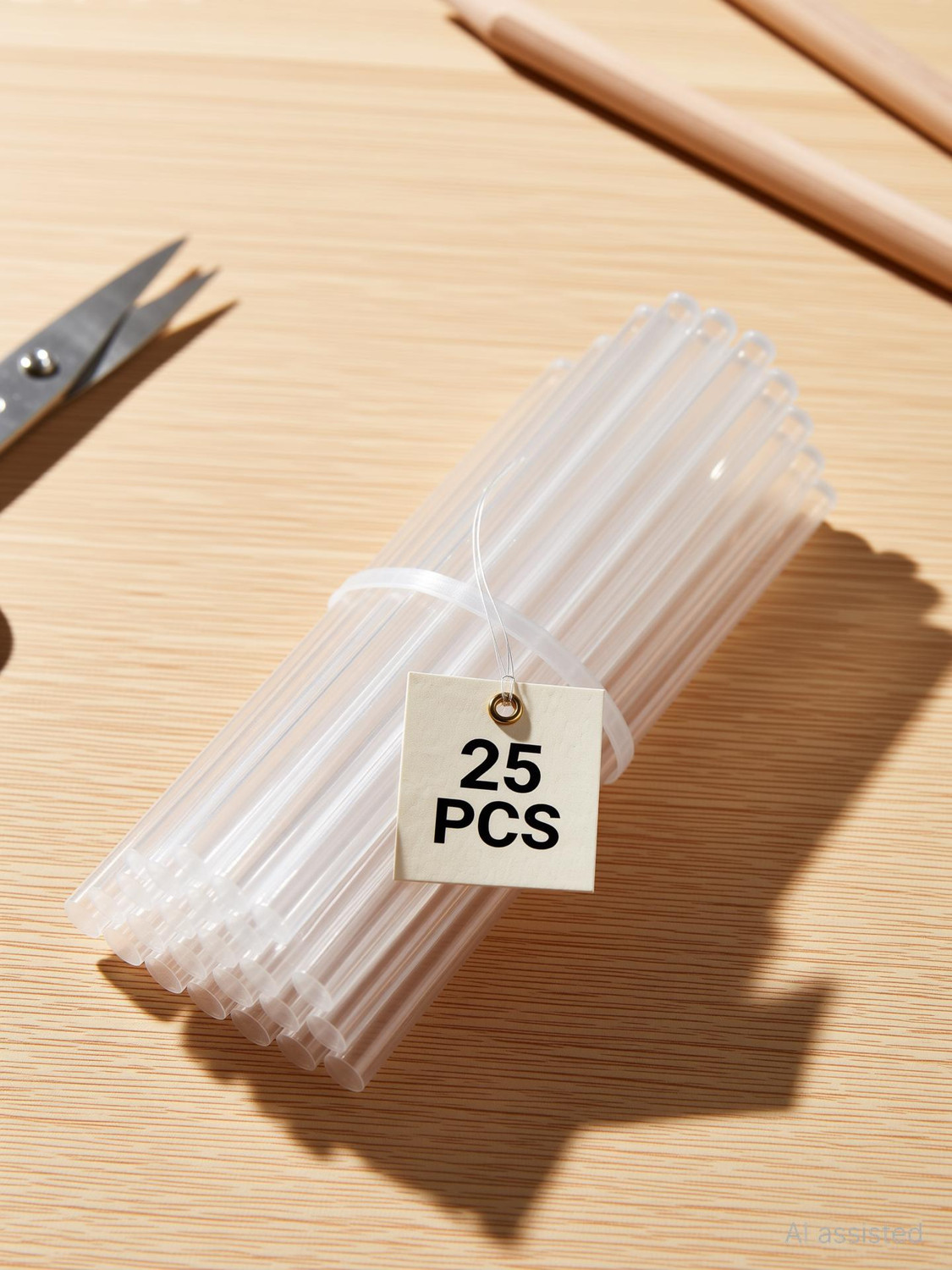 Image of tHemiStO 7mm Transparent Hot Melt Glue Stick for 20w Glue Gun pack of 25 Adhesive