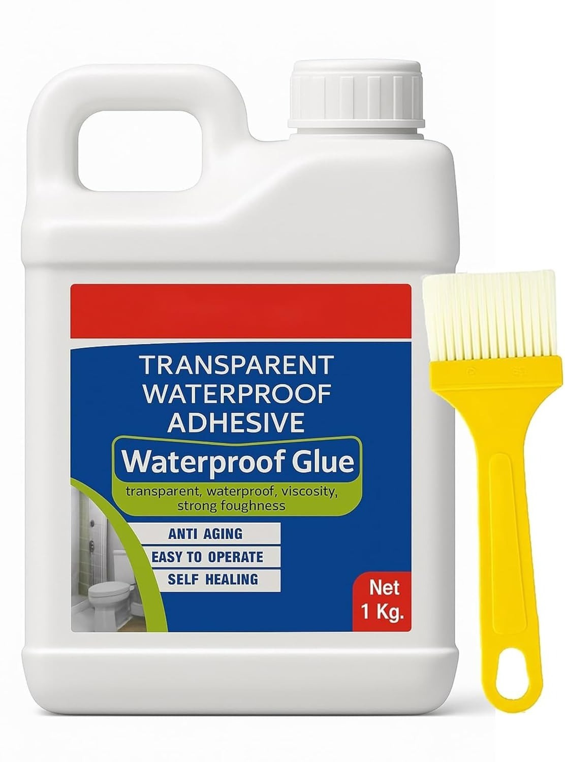 Image of STYLEORIANS Waterproof Glue Clear Gel Bathroom Roof Top Concrete No Leak Adhesive (1 KG) Adhesive
