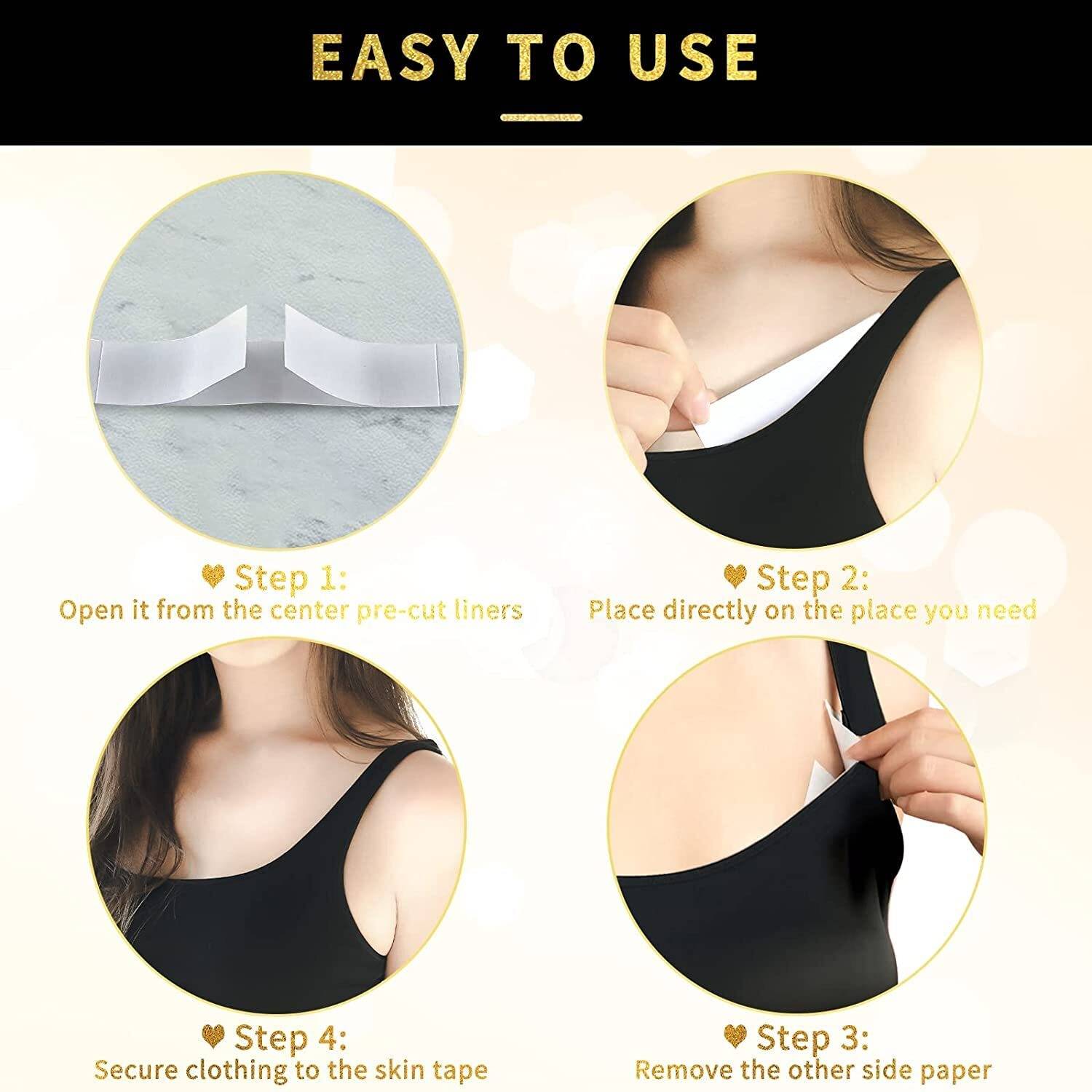 Buyer Choice Double sided skin and clothing Fashion Beauty Tape,Strong Adhesive Clear Tape Fabric and Skin Friendly,Gentle to stick on Skin & clothes Both For Men & Women Premium Quality Body Clothing Stickers Dress Tape for Sensitive Skins (Manual)