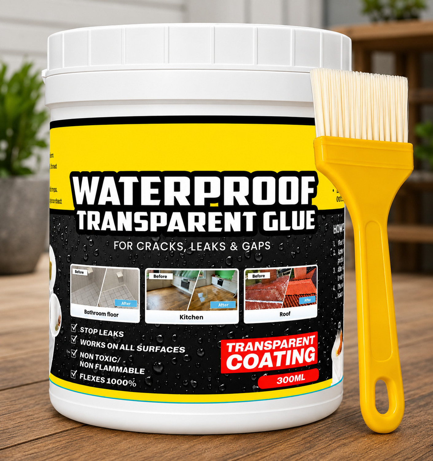 Image of Cipzi Waterproof Glue for Wall Cracks & Roof Leaks Transparent Sealant Leak Fix Adhesive