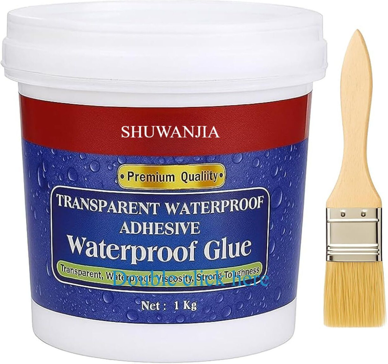 Image of SHUWANJIA Transparent Waterproof Adhesive Glue for Roof, Wall Crack & Terrace 1 Kg Adhesive