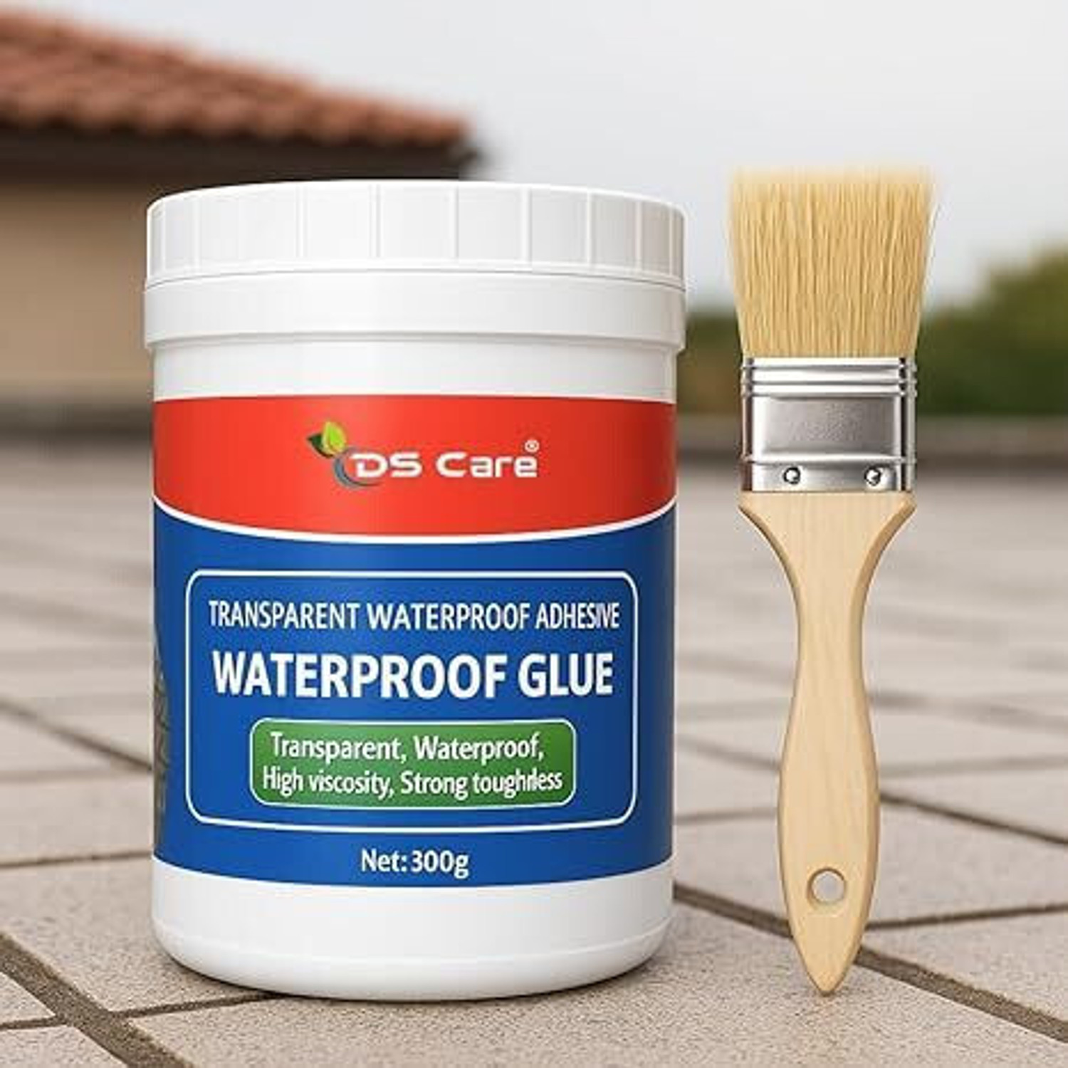 Image of ds care Transparent Waterproof Crack Seal Glue with Brush for Roof, Tile and Pipe Adhesive