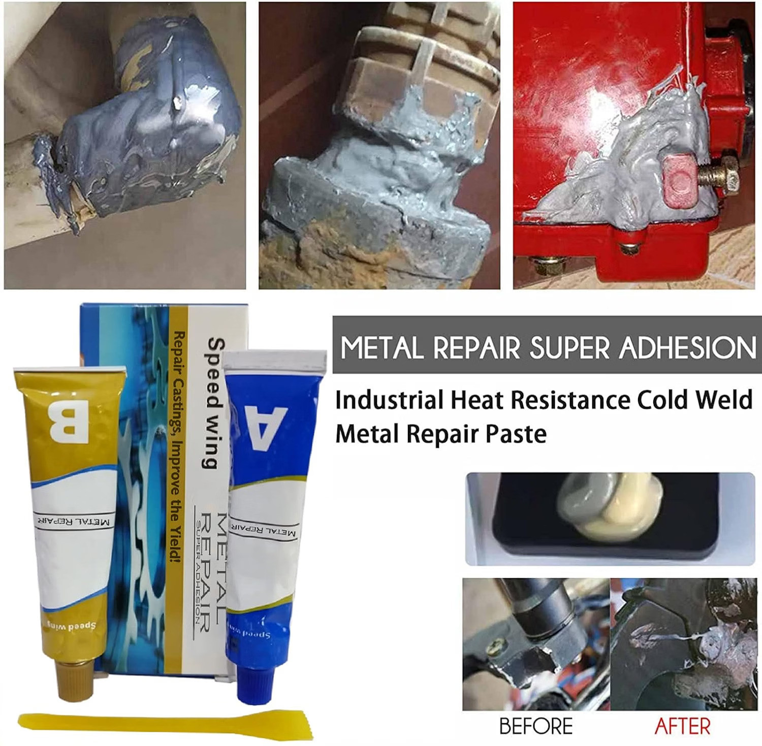 Image of Simplybeaut VSHLOM Magic Metal Mending Cold Weld Epoxy AB Adhesive Adhesive