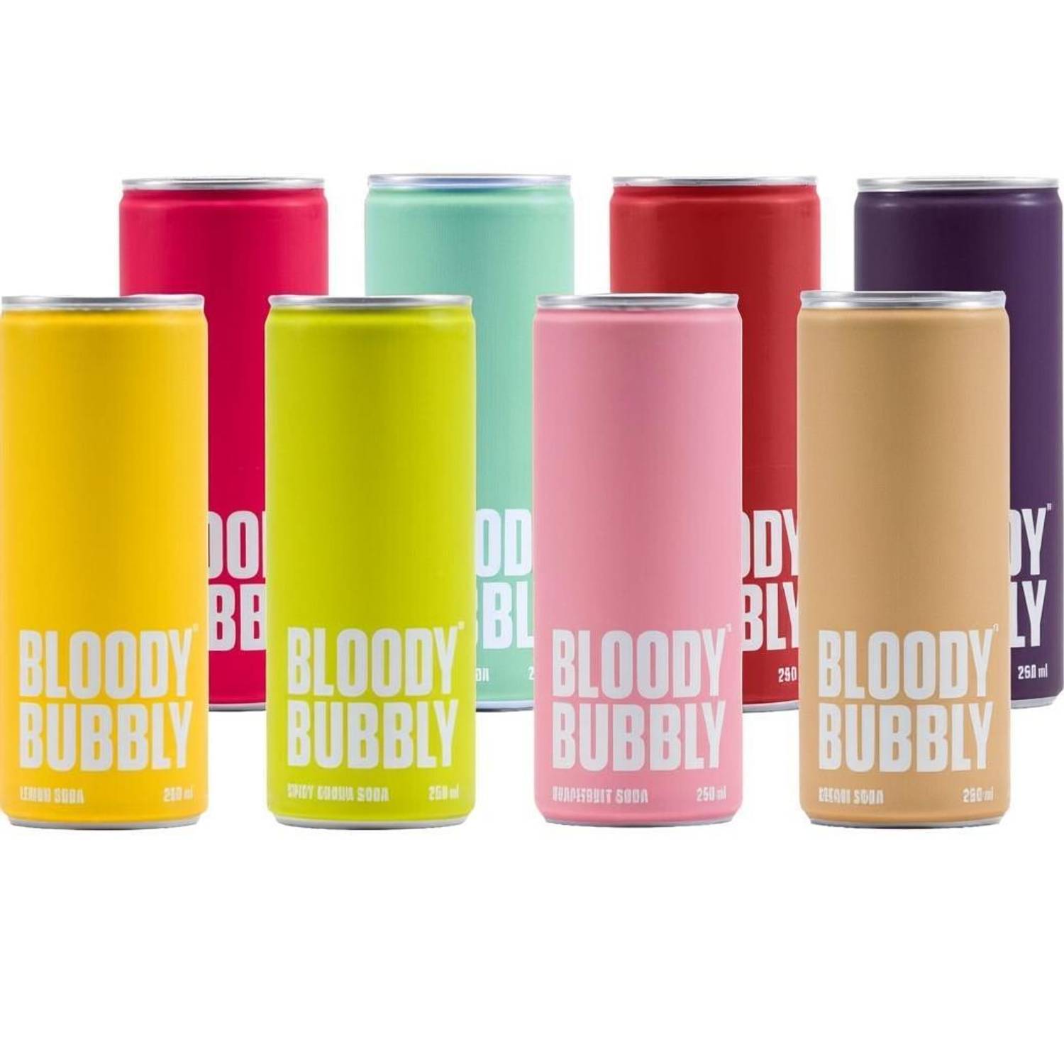 BLOODYBUBBLY Variety Assorted Soda
