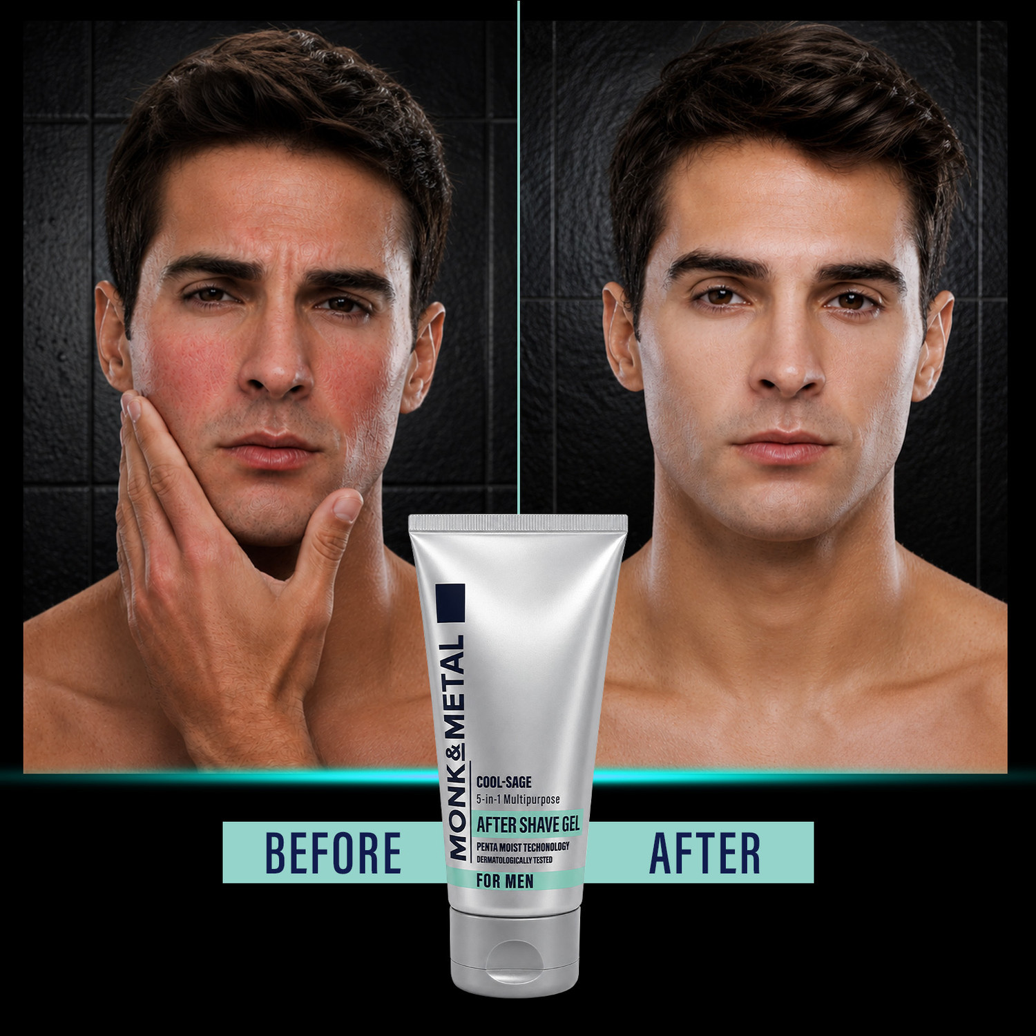 Image of MONK&METAL Cool-Sage 5-in-1 After Shave Gel for Men Soothing & Cooling Care