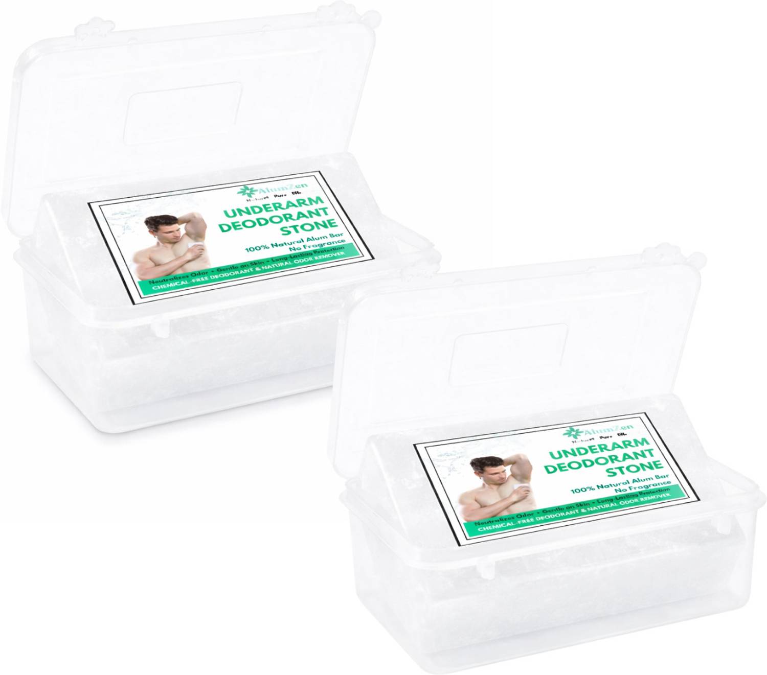 Alumzen After Shave Block 100% Natural Potassium Alum (Fitkari) | No Fragrance