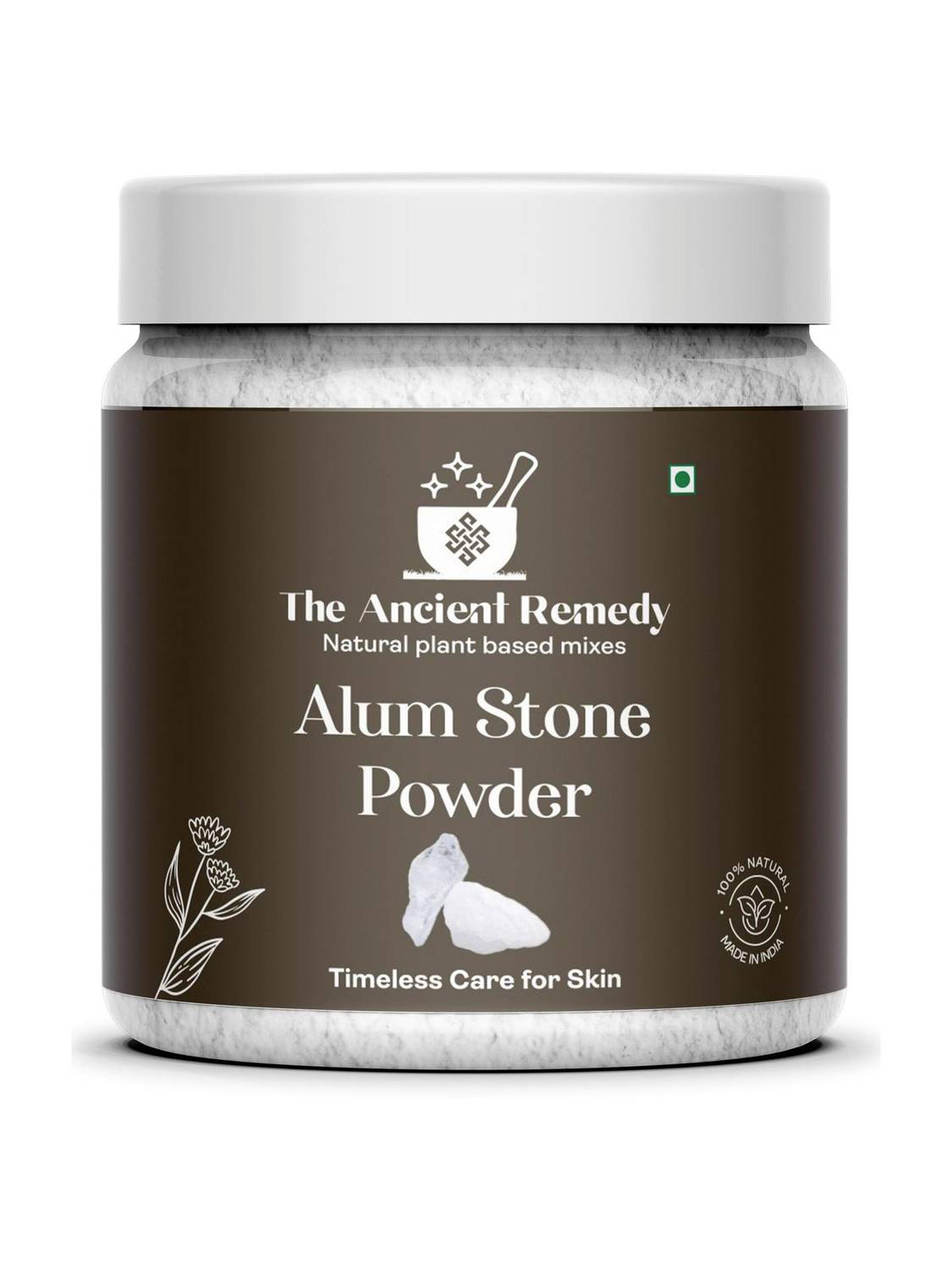 THE ANCIENT REMEDY Pure Alum Stone Powder for Face, Skin Tightening, Acne, Glow & Pore Cleansing