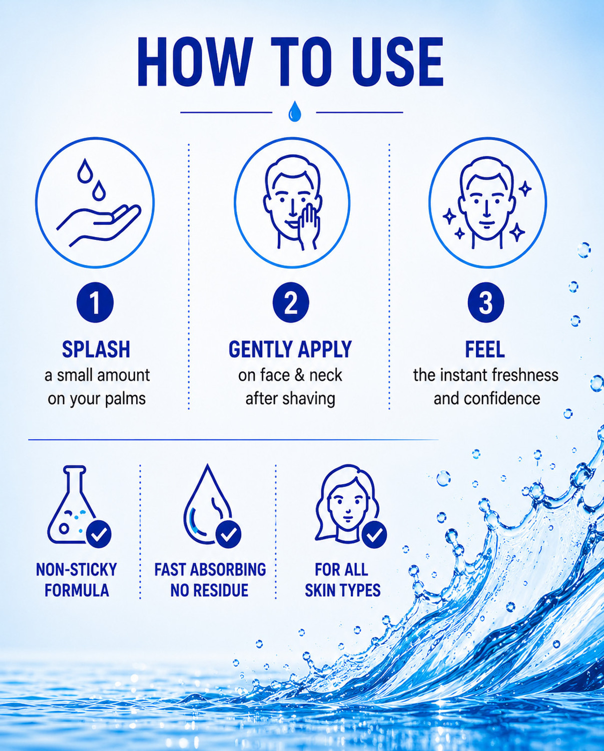 Image of VI-JOHN Splash After Shave Lotion for Softens Skin Pack of 1